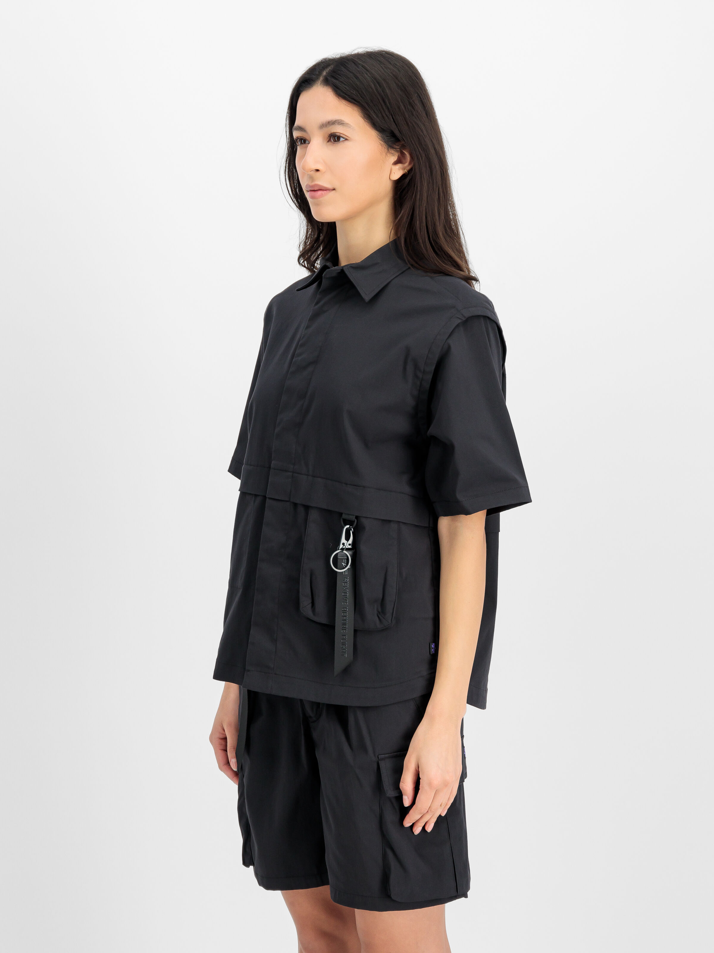 Short Sleeve Utility Shirt black 756117_03_2_model_00003_155190