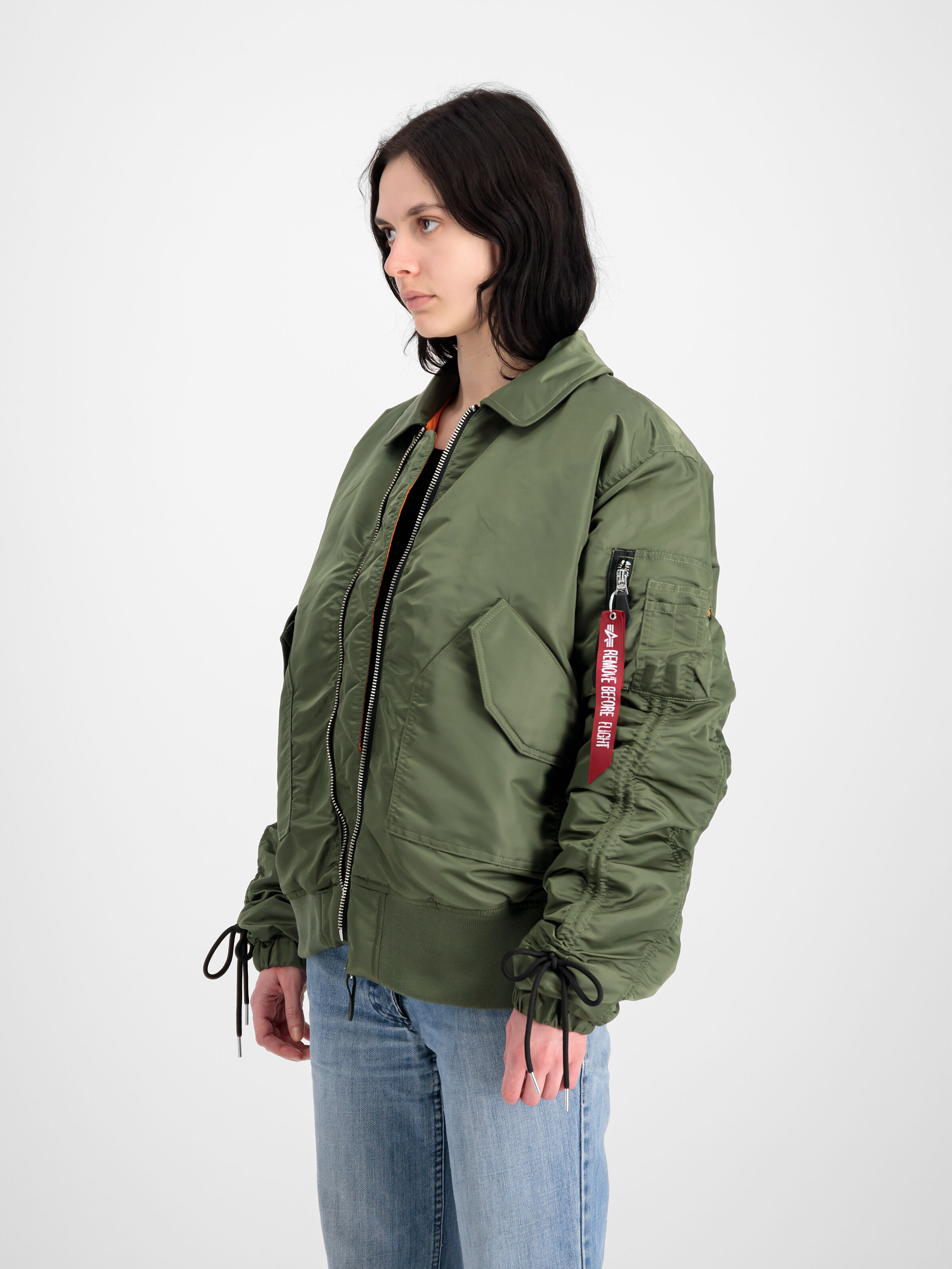 CWU MA-1 Two Colored Bomber Jacket Wmn sage-green 136019_01_2_model_00003_116036