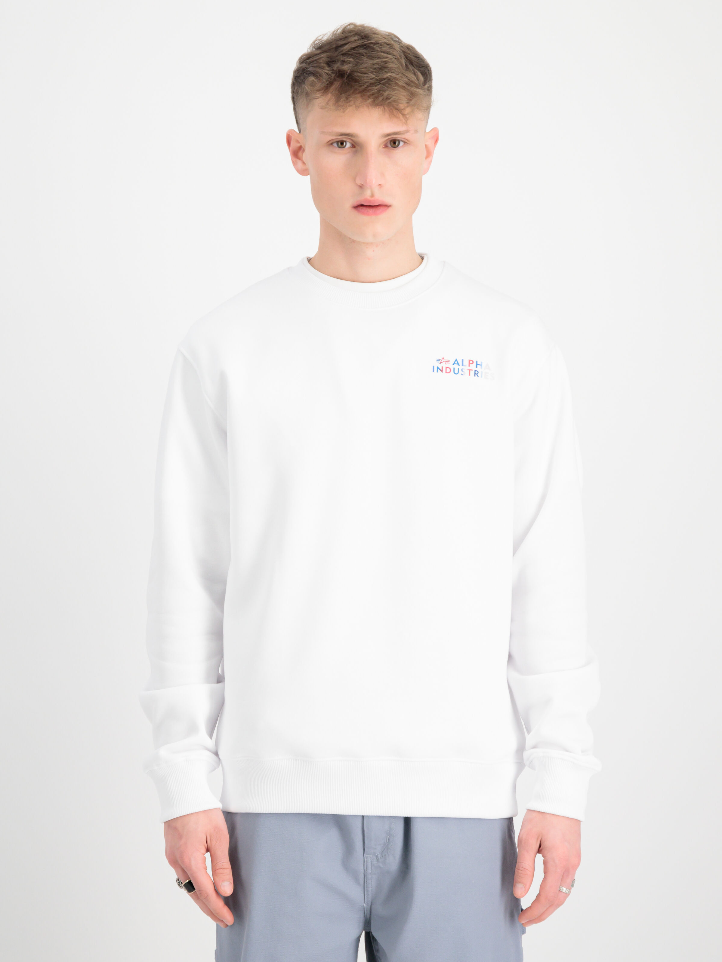 Holographic Small Logo Sweatshirt white 146310_09_00006_182881