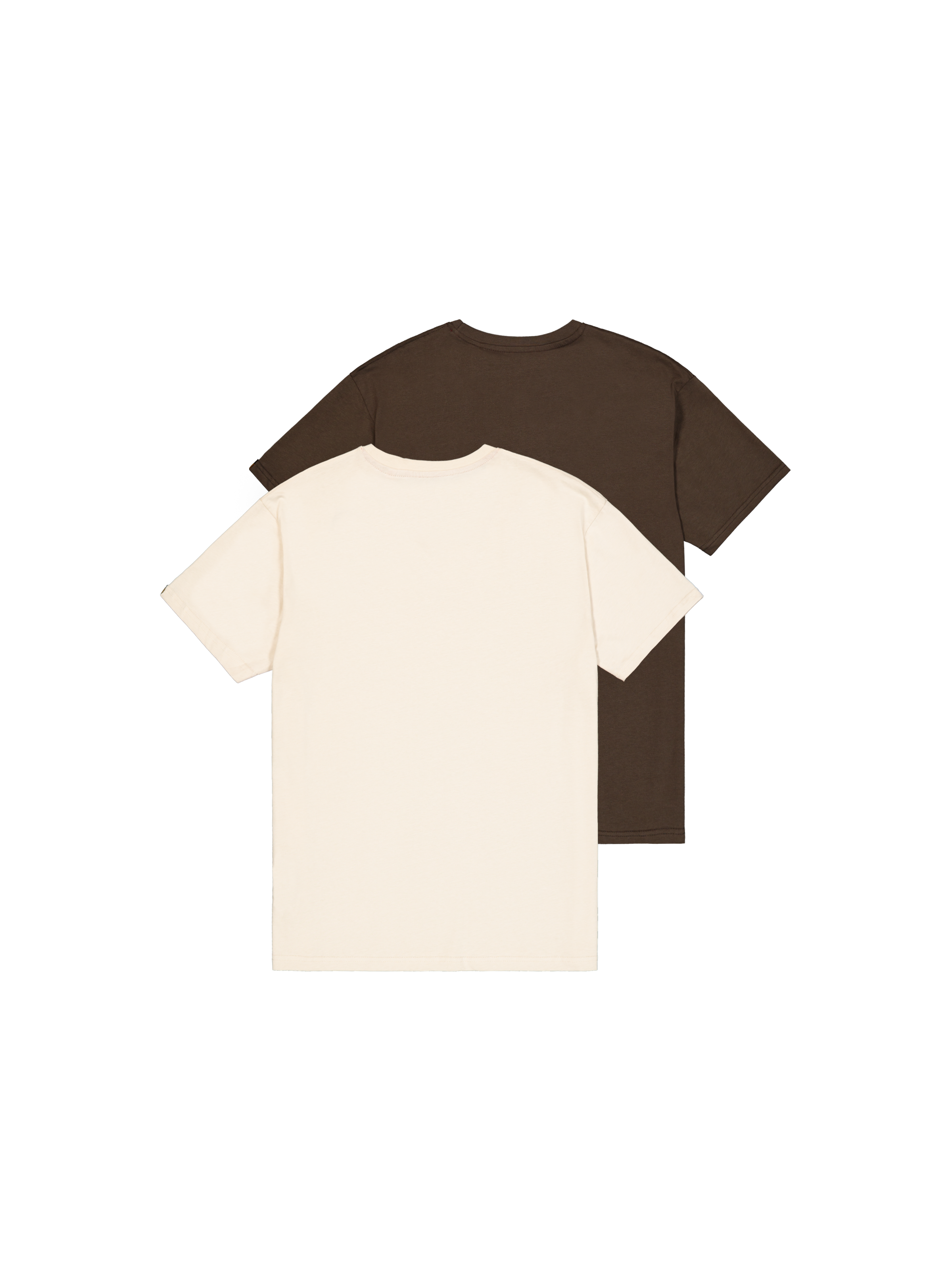 Alpha Label T-Shirt 2 Pack black olive/jet stream white 118534_685_1_flatlay_00002_211347