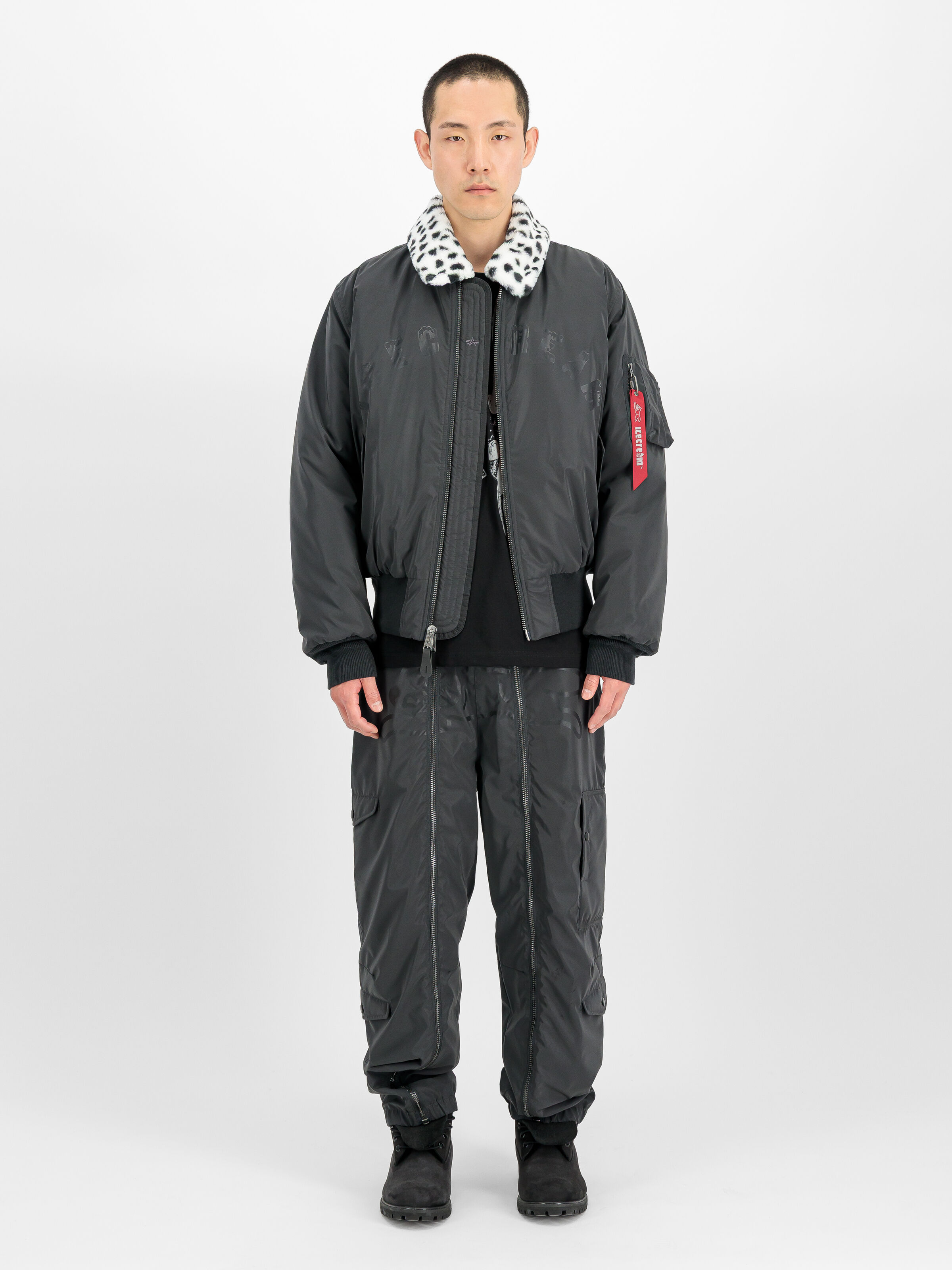 ALPHA x ICE CREAM B-15 Bomber Jacket black 268170_03_2_model_00001_244760