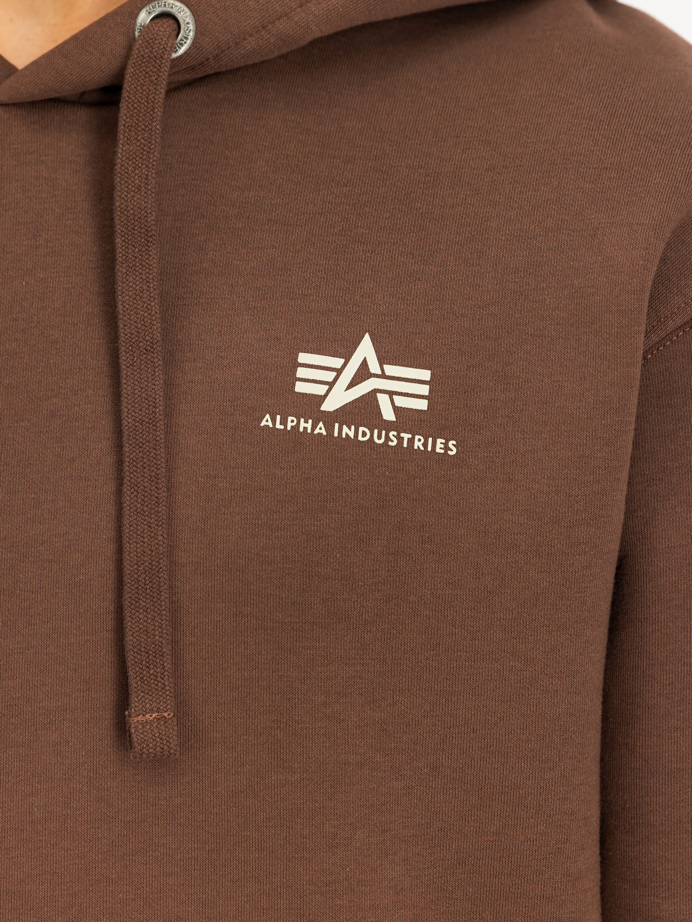 Basic Small Logo Hoodie powder brown 196318_204_3_detail_00001_235434