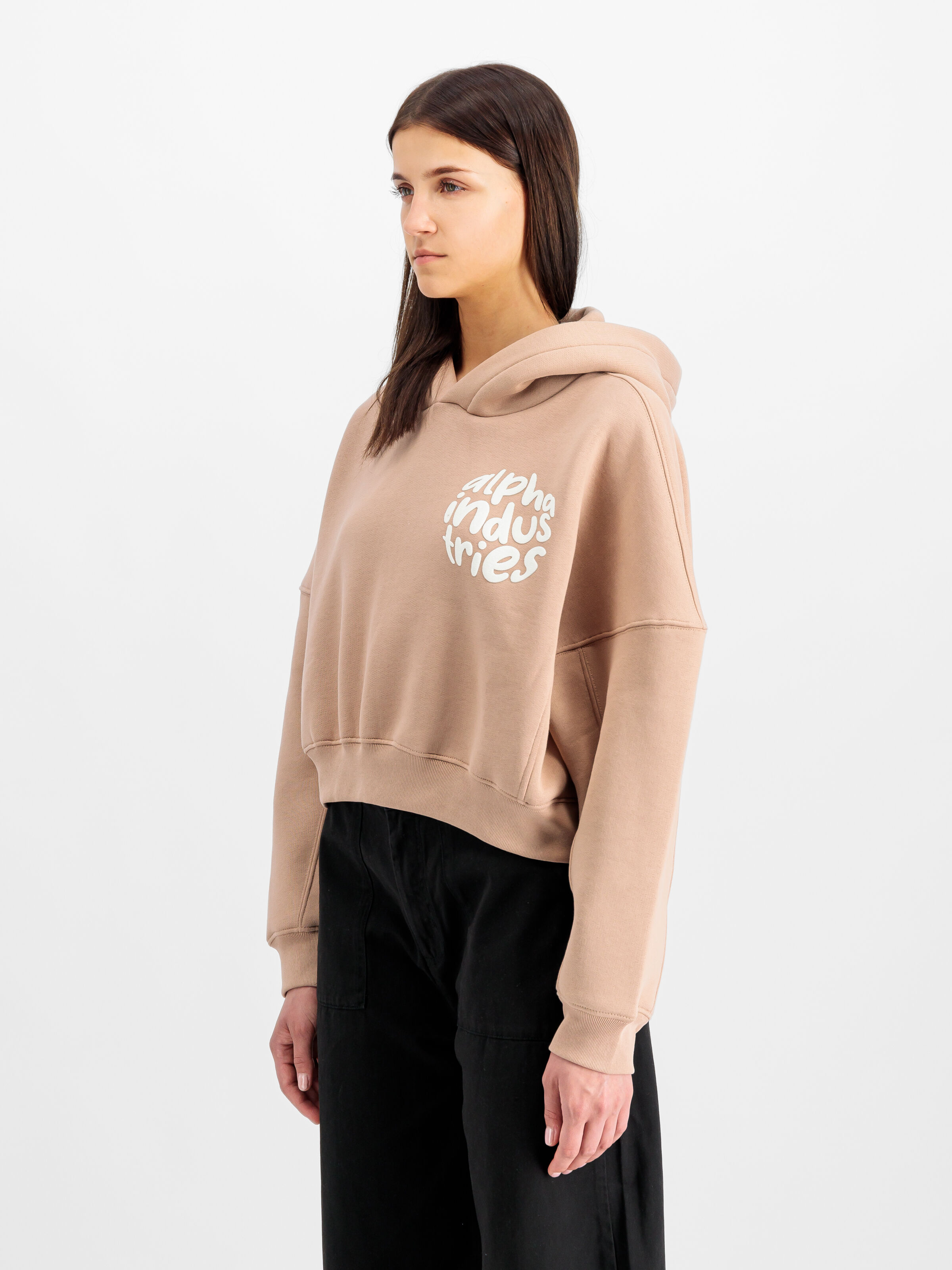 Logo Hoodie Women Dusty Coral 148040_721_2_model_00003_103865
