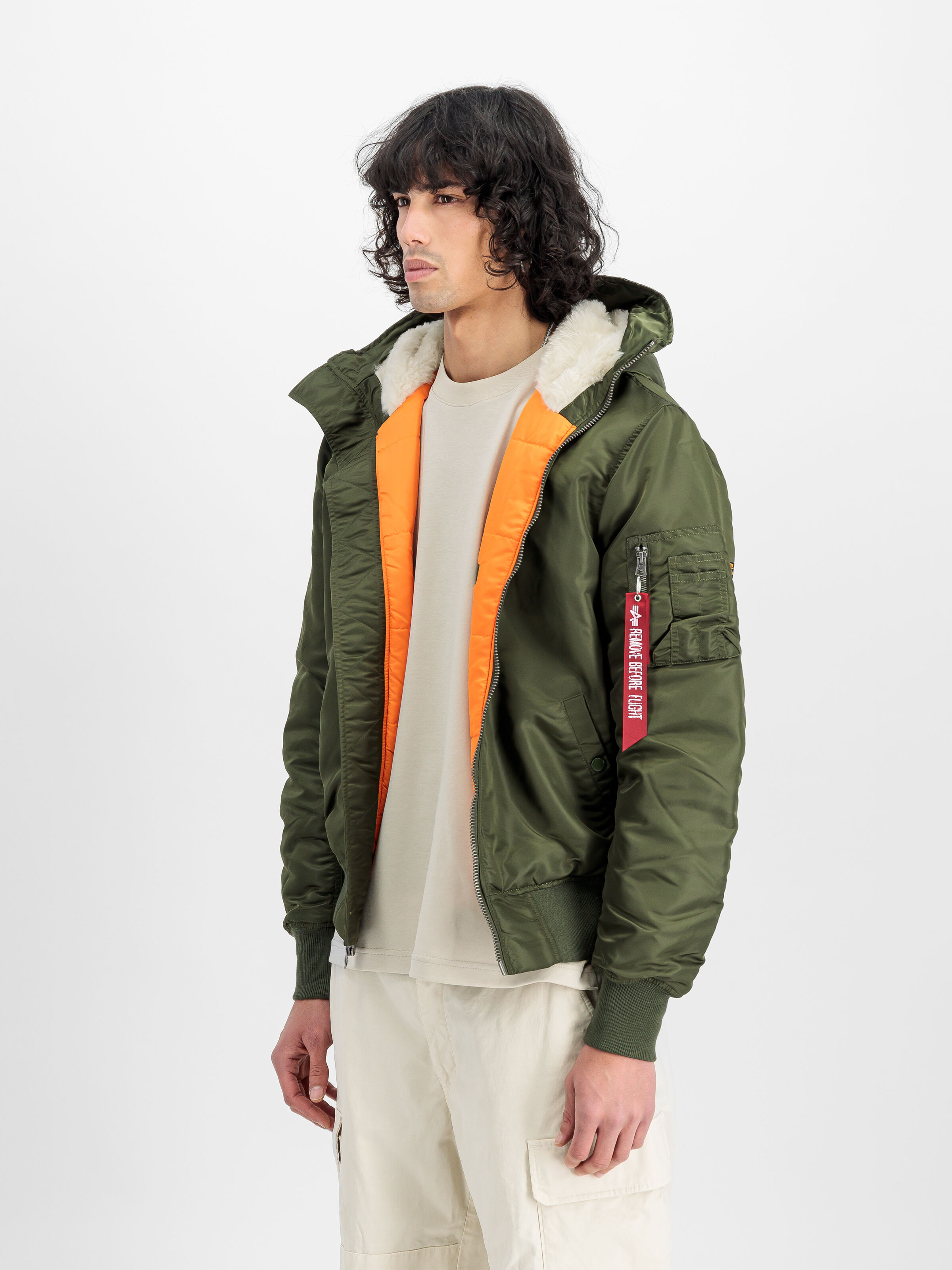 MA-1 Hooded Bomber Jacket dark green 158104_257_2_model_00003_128851