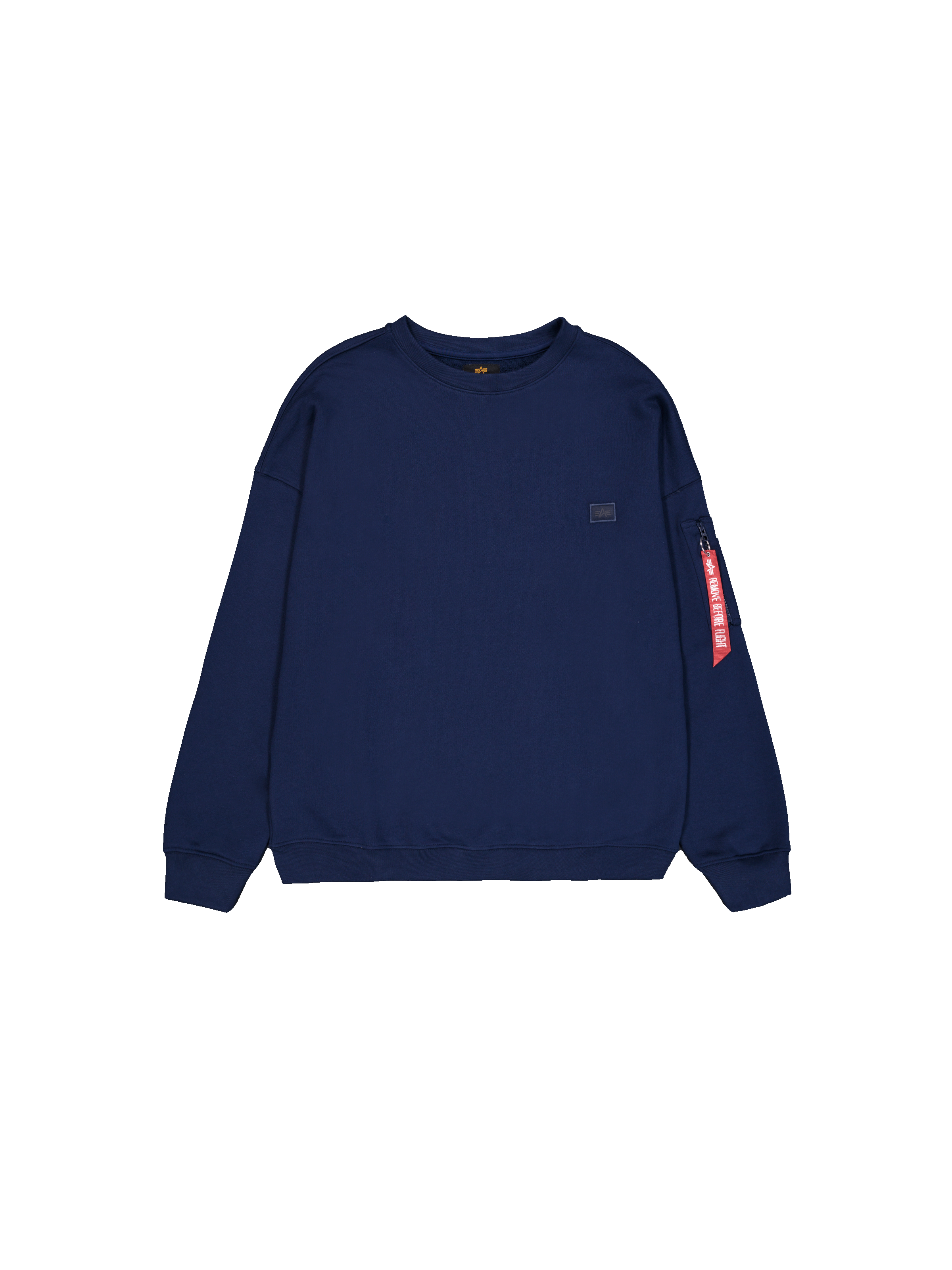 Alpha Essentials Rubber Logo Sweatshirt ultra navy