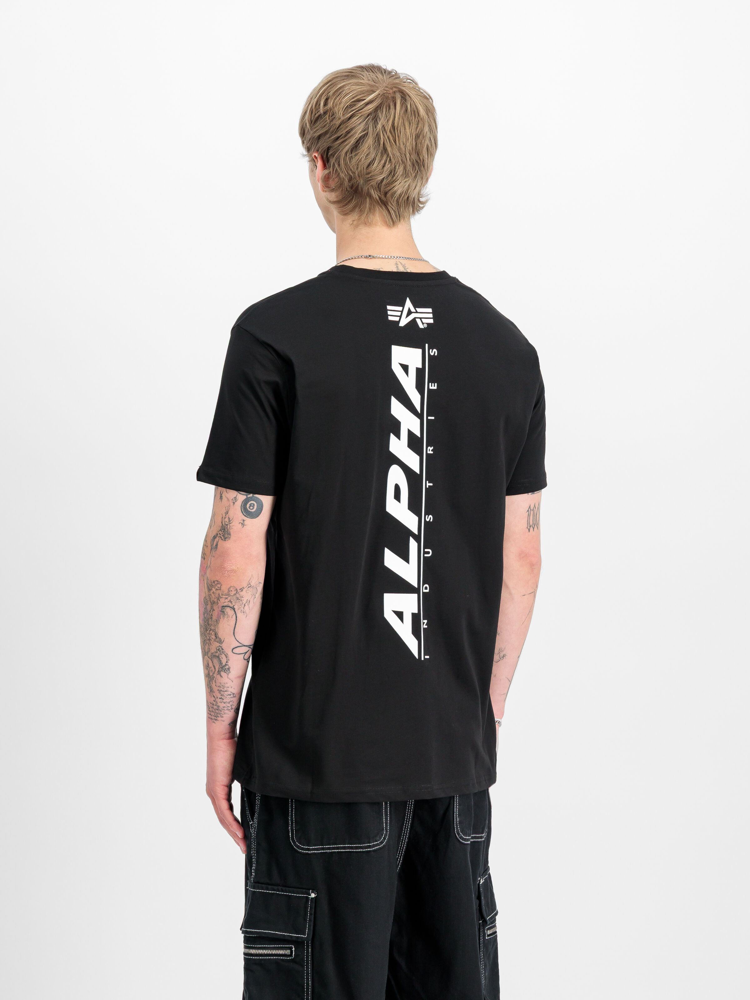 Alpha Backprint Puff T-Shirt black 258526_03_2_model_00003_173908