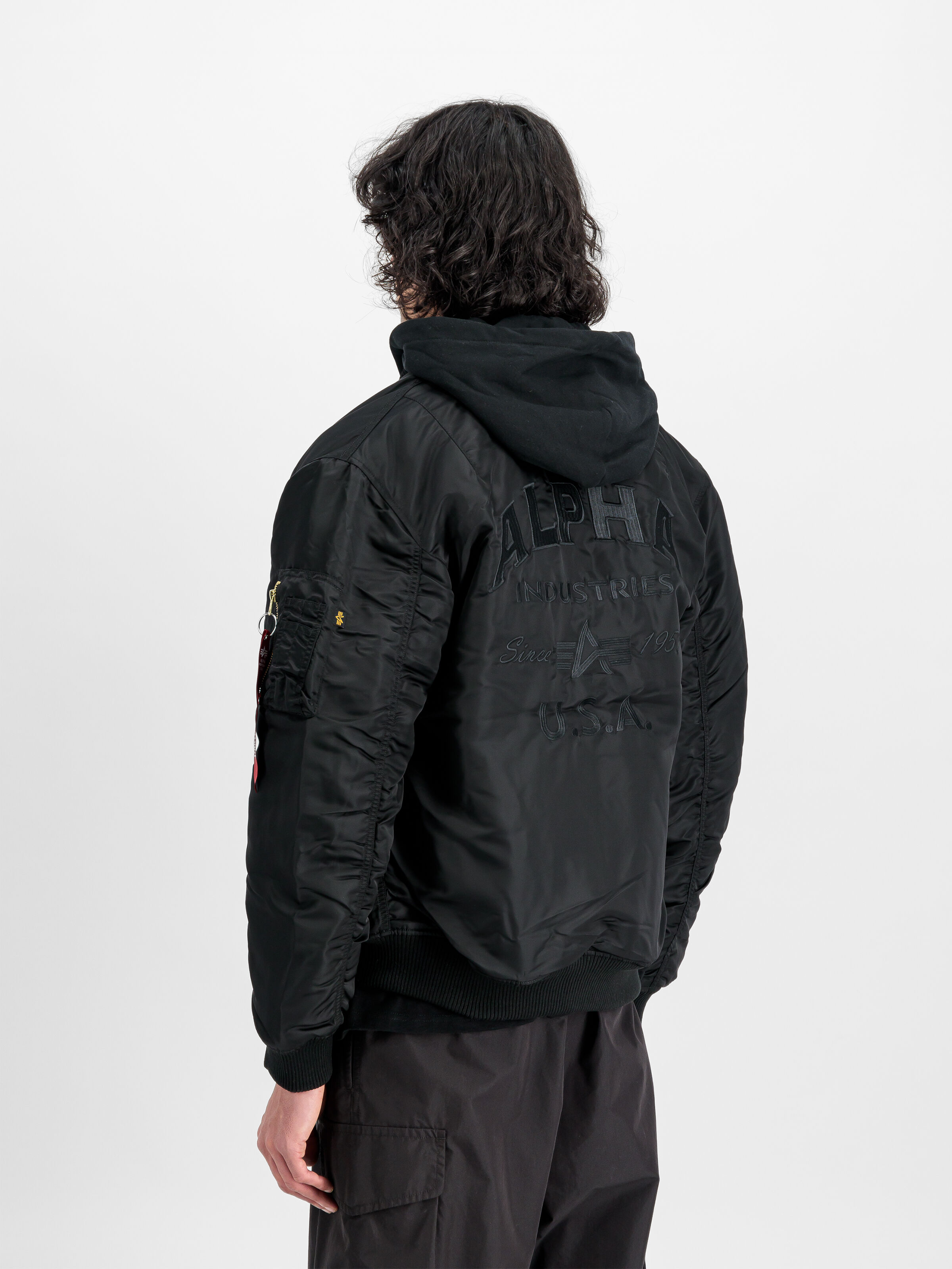MA-1 Zip Hood Back Embroidery Bomber Jacket black 138105_03_2_model_00004_129146