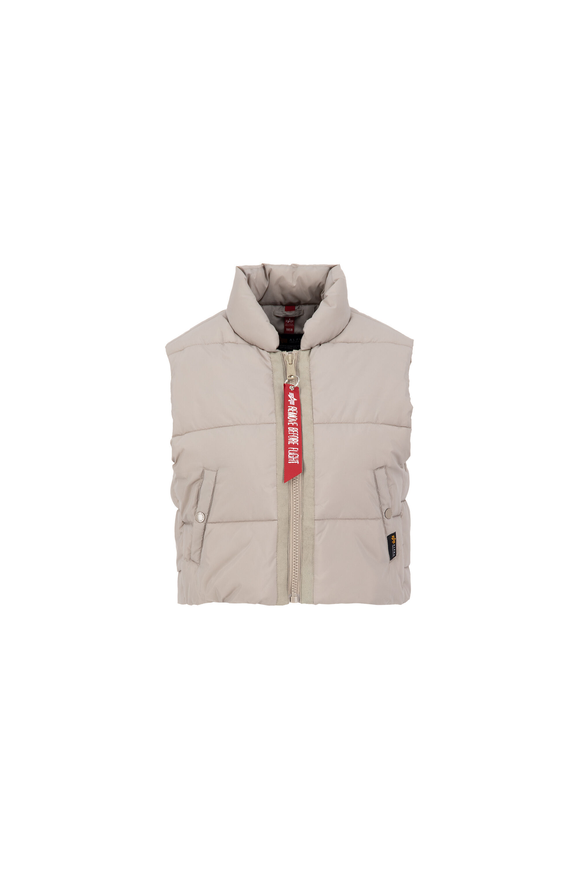 Puffer Cropped Women Vest vintage sand Puffer Cropped Vest Women