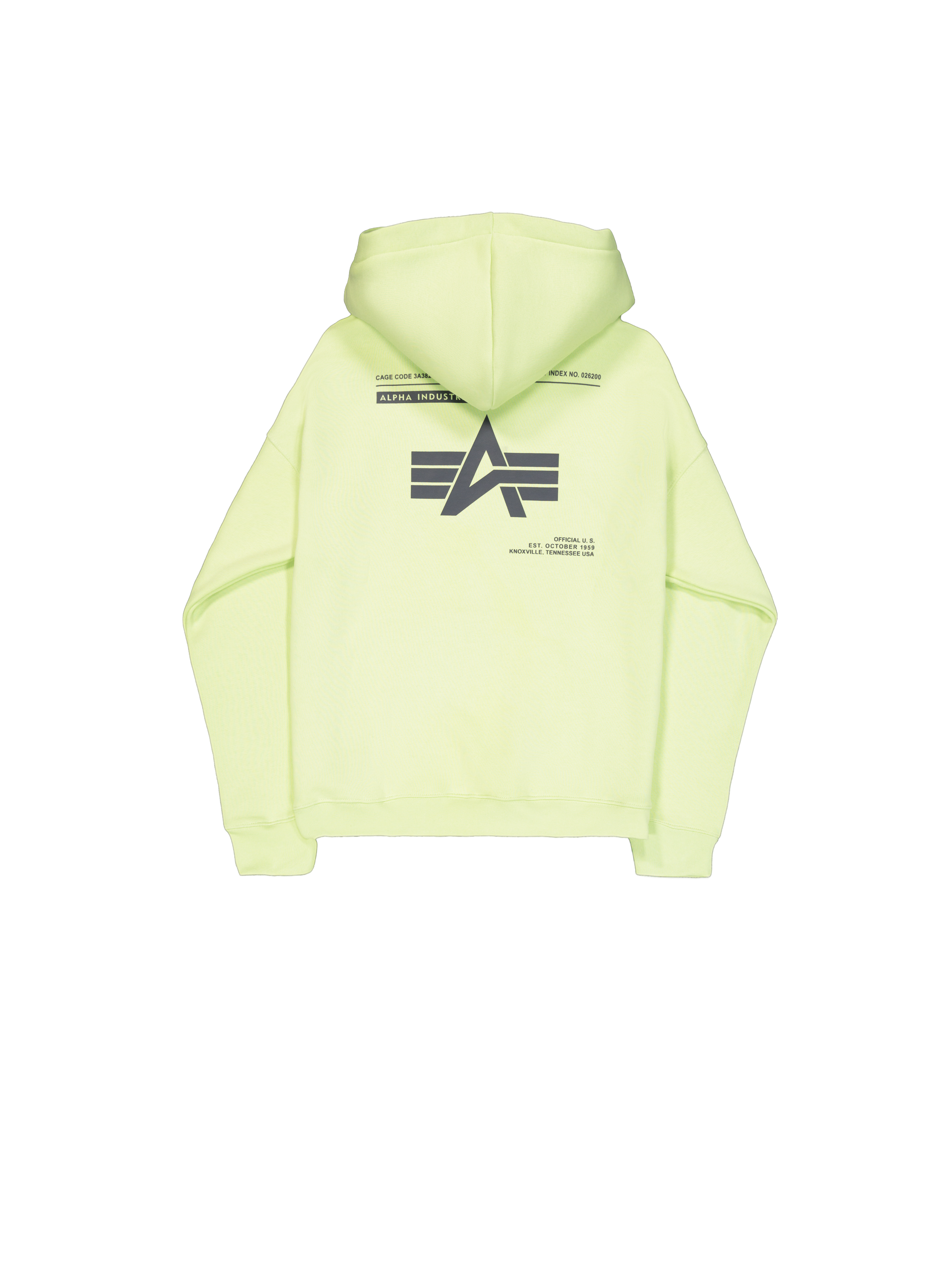 Logo Backprint Hoodie  Arctic Lime 146336_722_1_flatlay_00002__102272