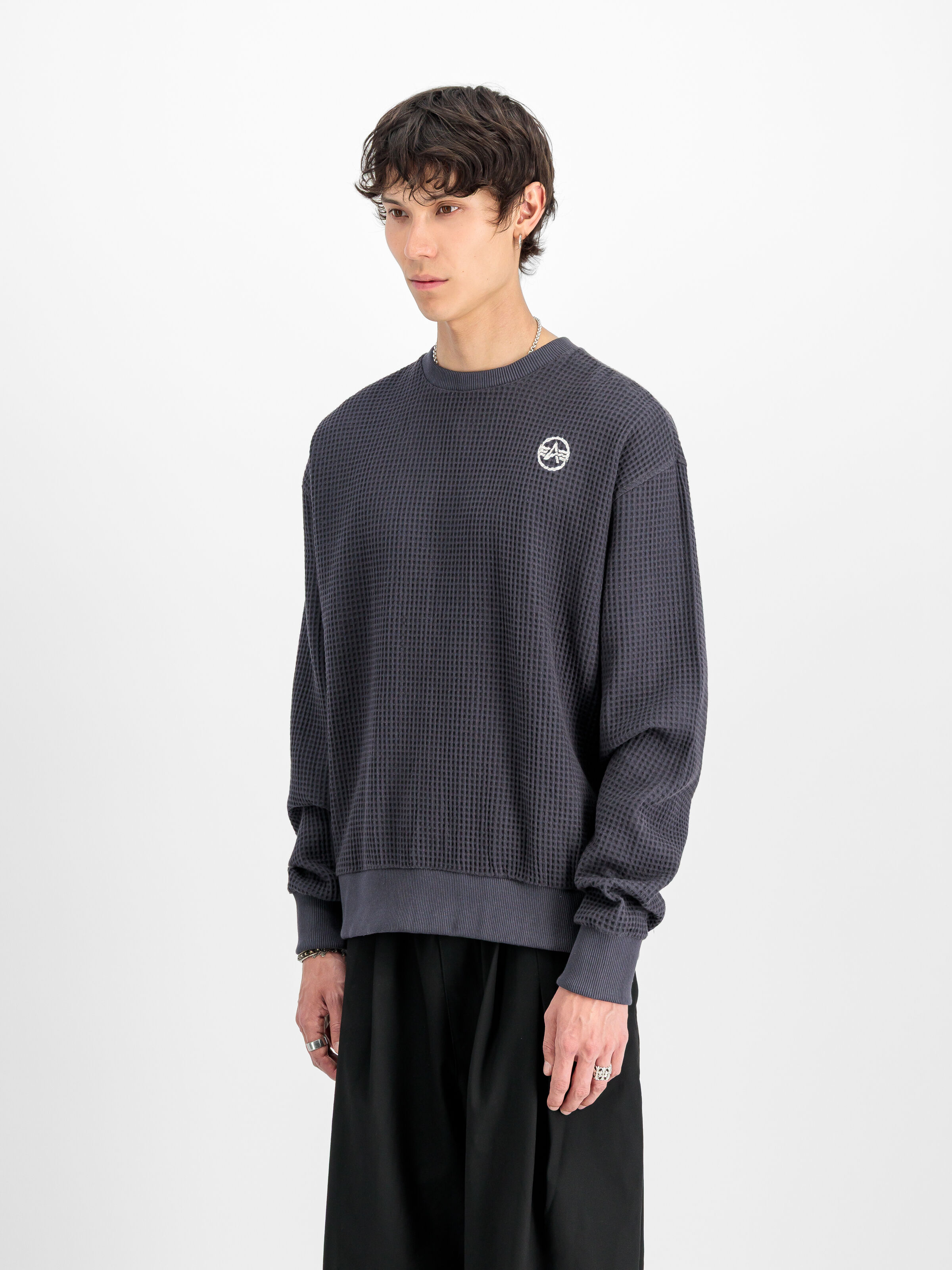 Studio Waffle Sweatshirt ultra navy 258300_697_2_model_00002_172865