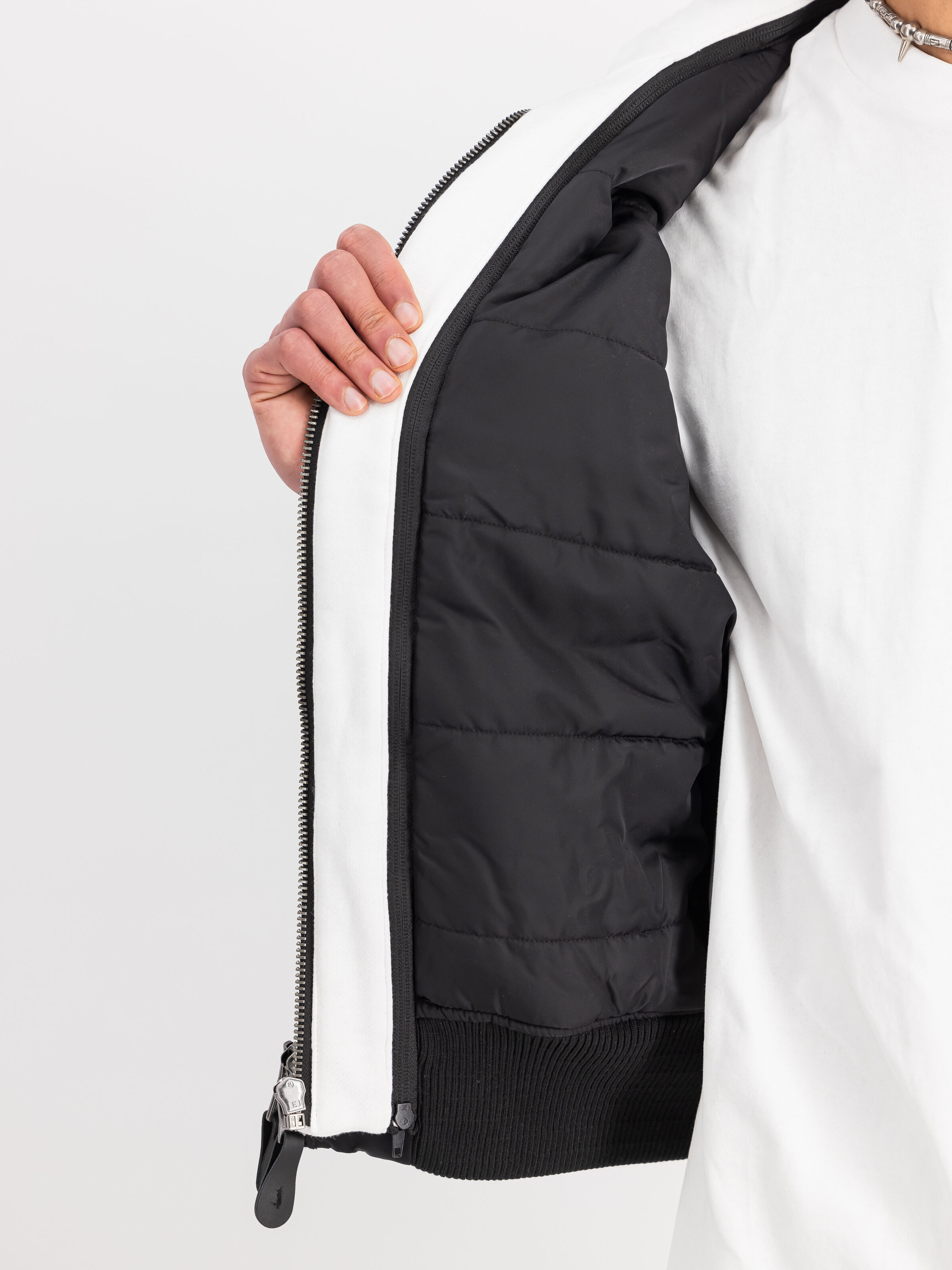 MA-1 D-Tec Sleeve Embroidery Bomber Jacket black/white 133104_95_3_detail_00001_129071