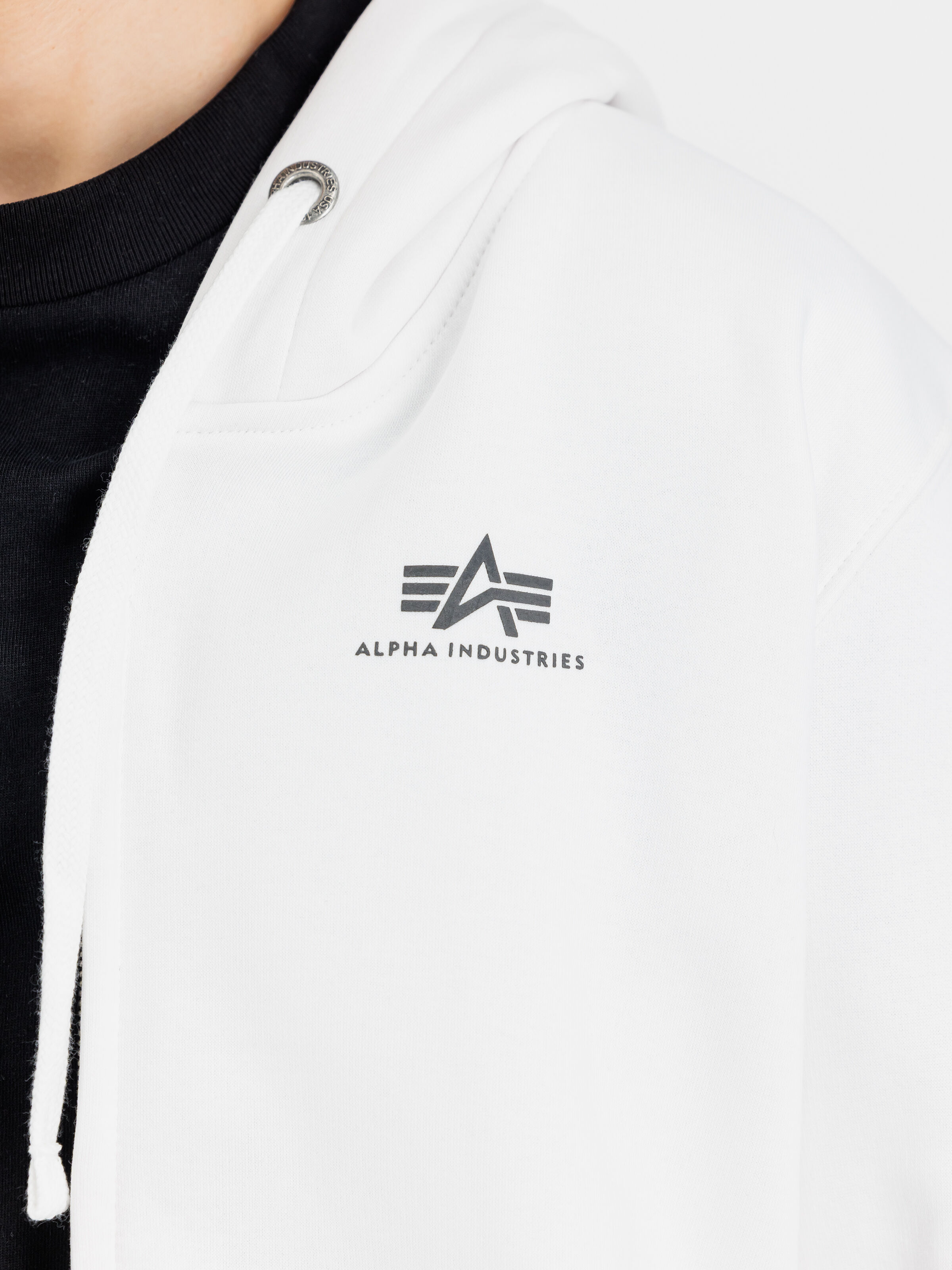 Basic Small Logo Zip Hoodie white 118342_09_3_detail_00001_156449