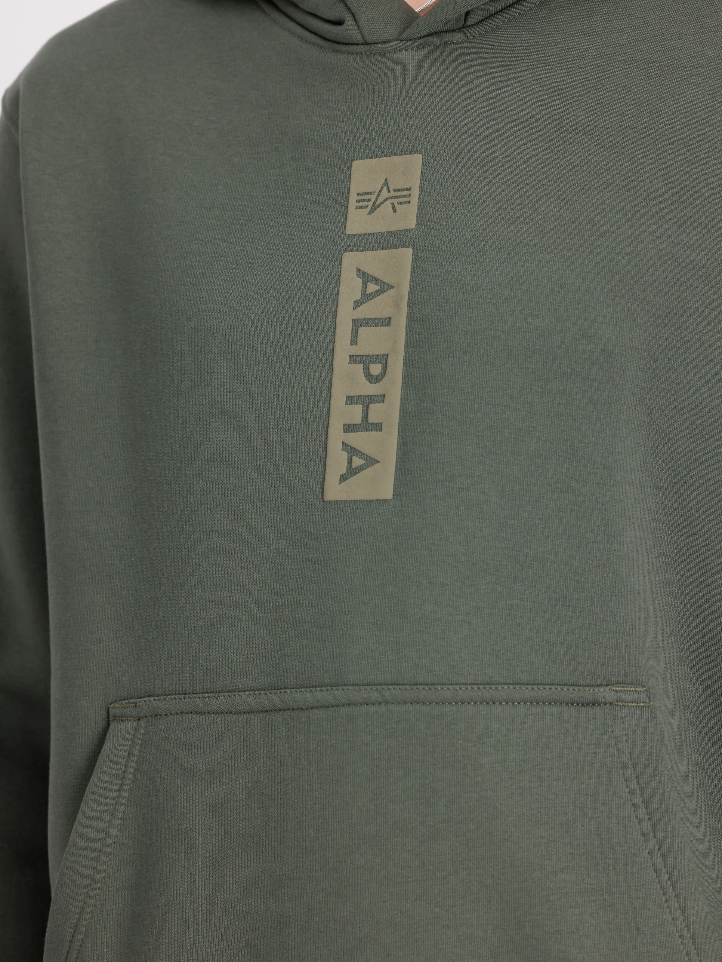 Alpha Puff Print Hoodie dark olive 146338_142_3_detail_00001_118704