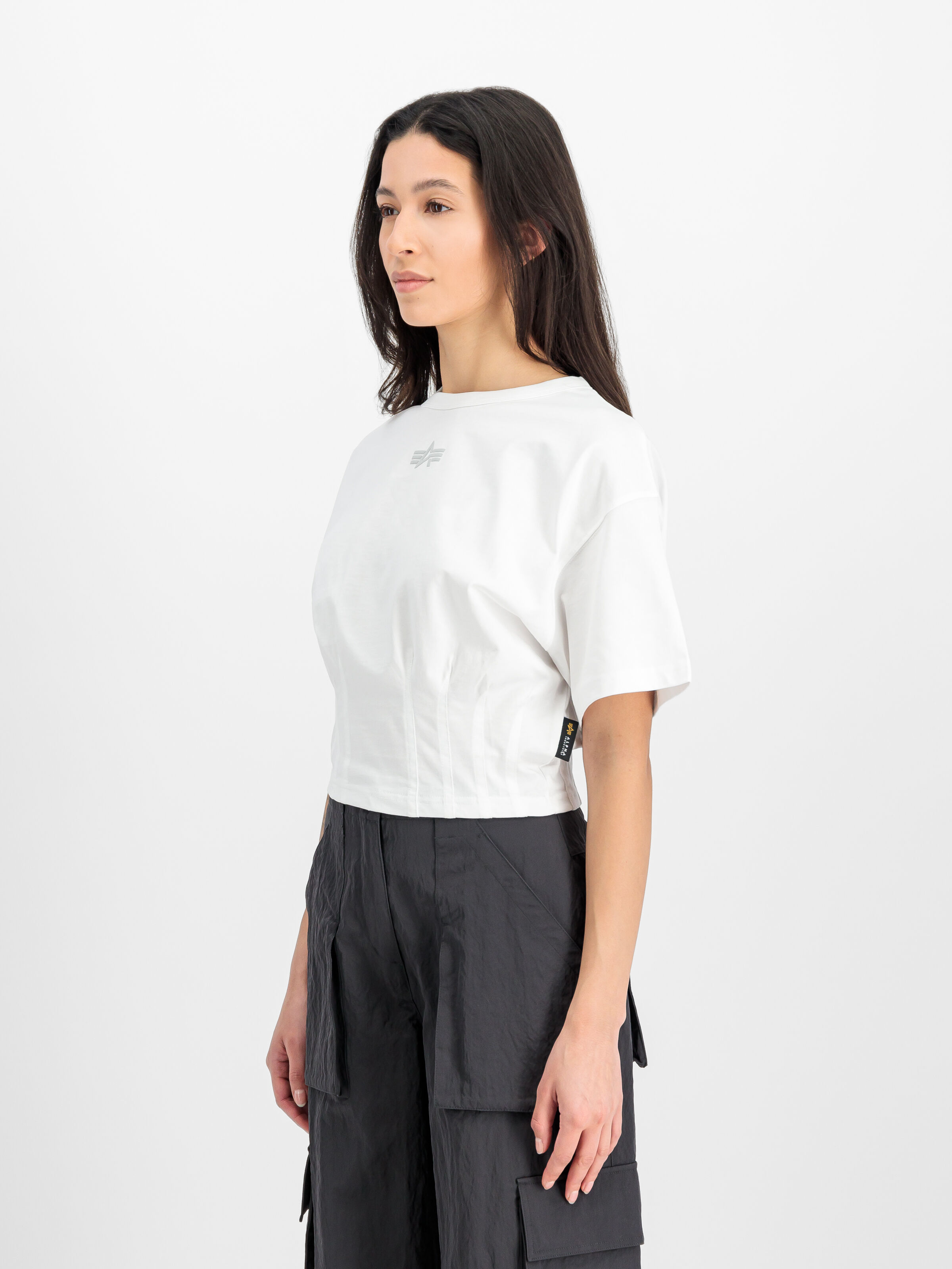 Waisted T-Shirt Women white 148070_09_2_model_00002_154503