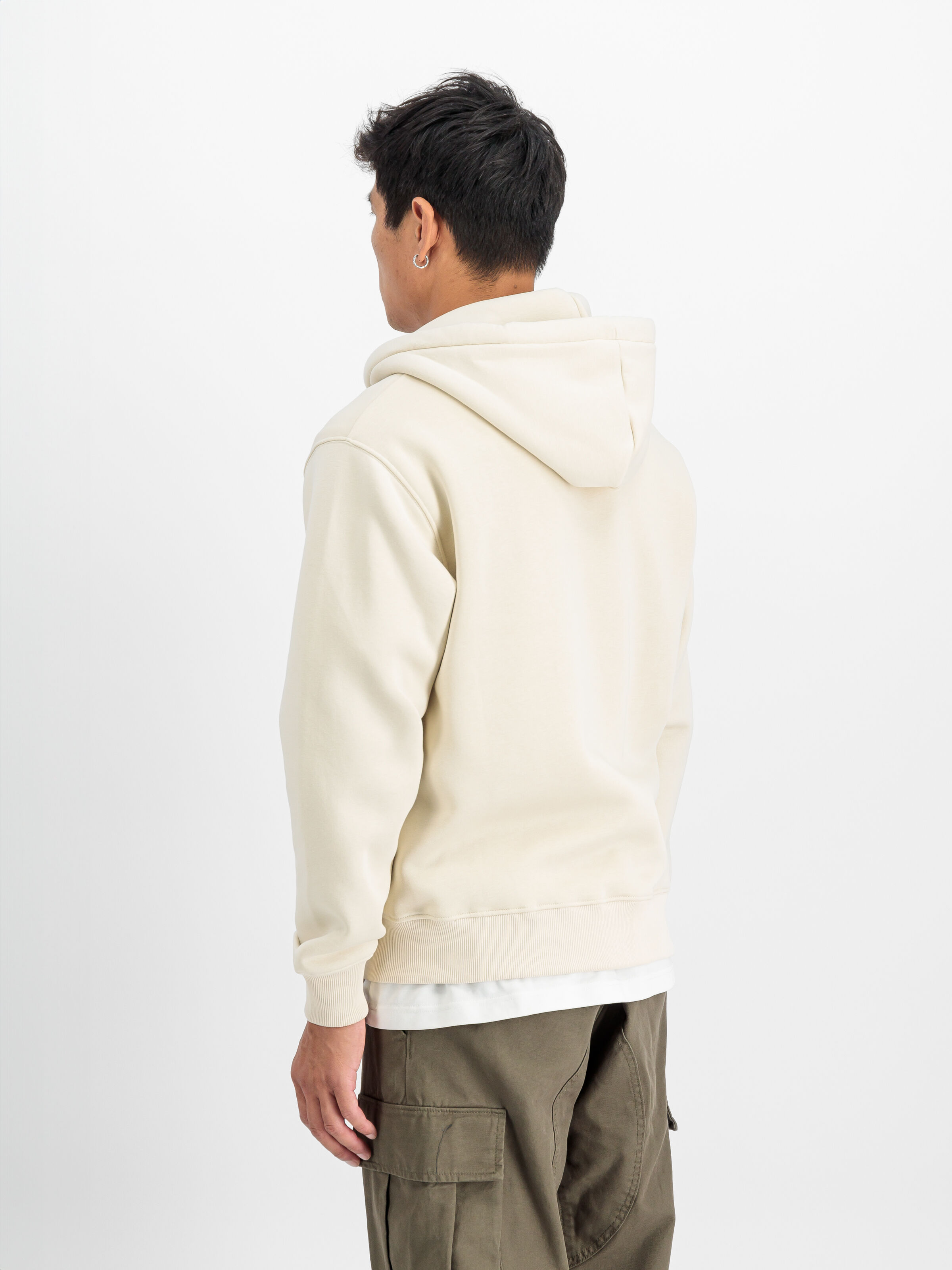 Basic Small Logo Zip Hoodie vintage white 118342_300_2_model_00004_118612