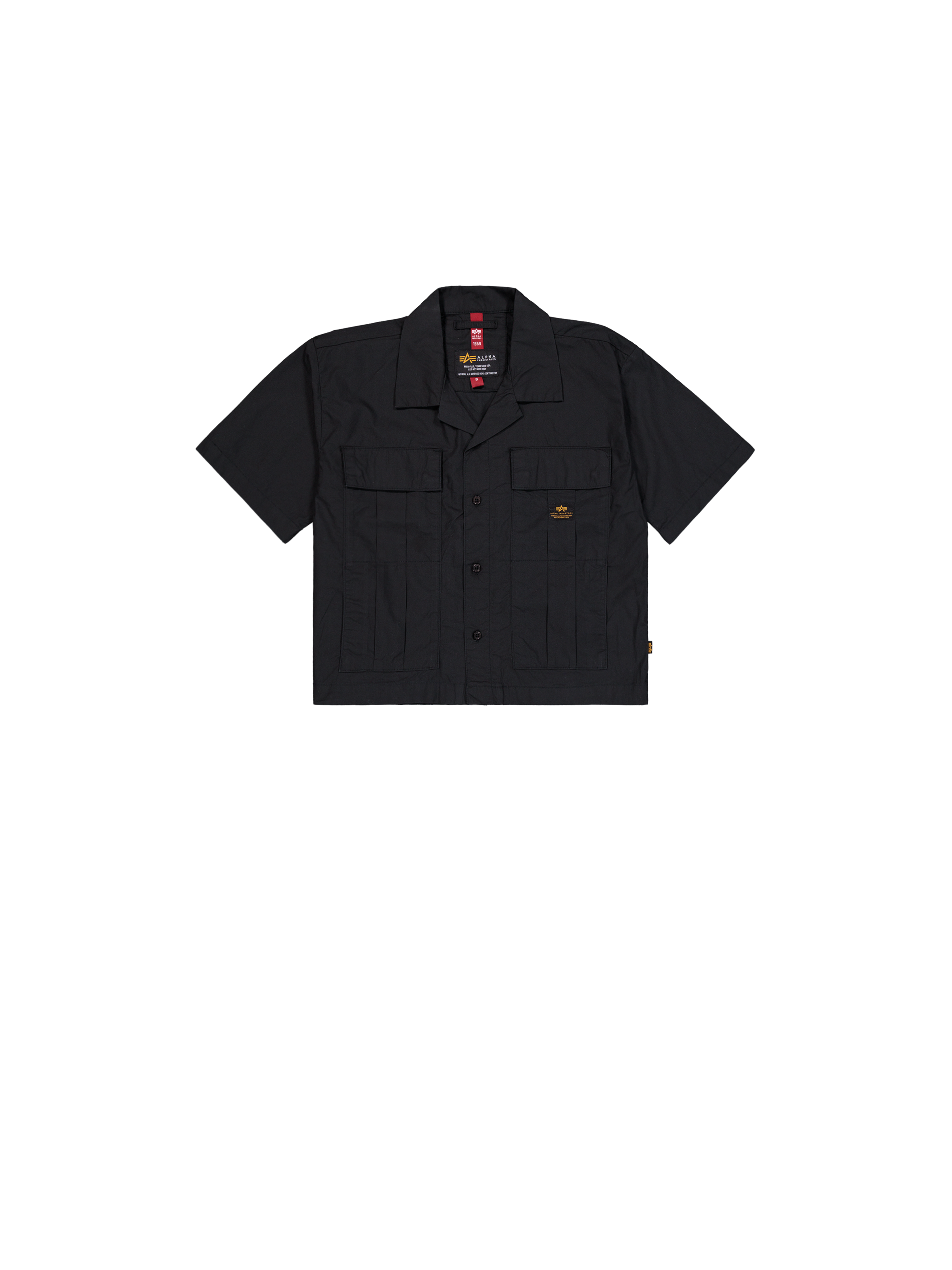 Short Sleeve Cargo Shirt Women black 156080_03_1_flatlay_00001_144537.png