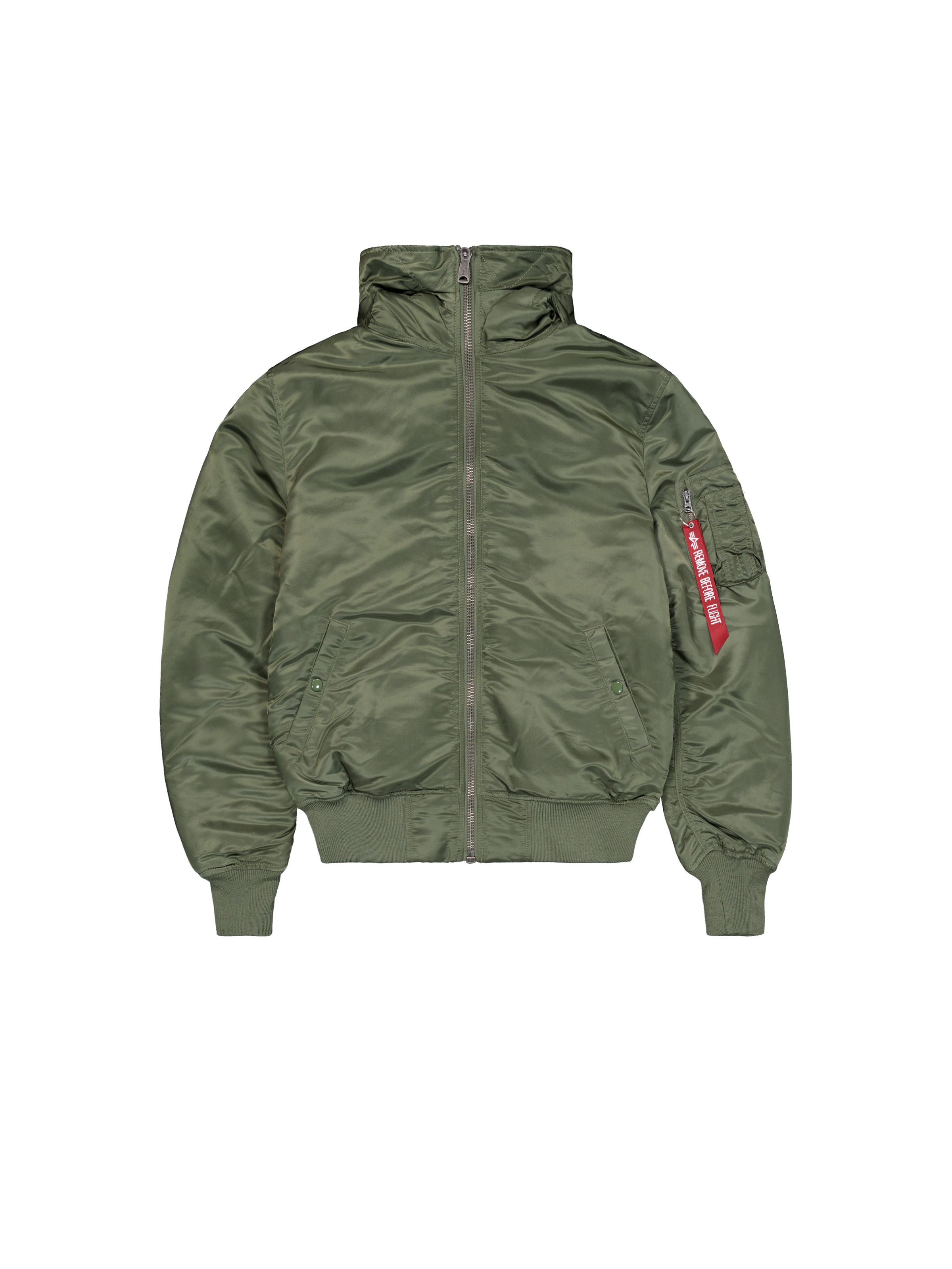 MA-1 Hooded Bomber Jacket sage-green MA-1 Hooded Slim Bomber Jacket