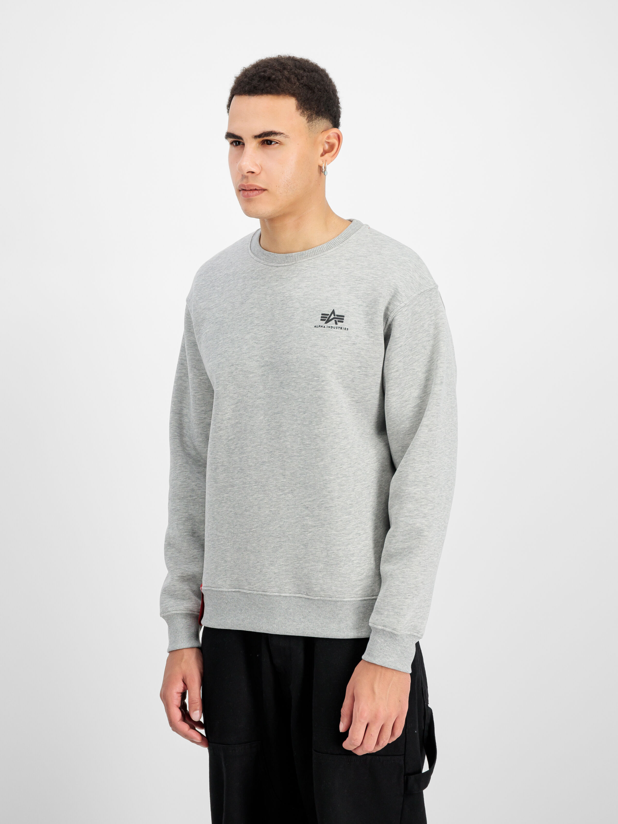 Basic Small Logo Sweatshirt grey heather 188307_17_2_model_00002_185021