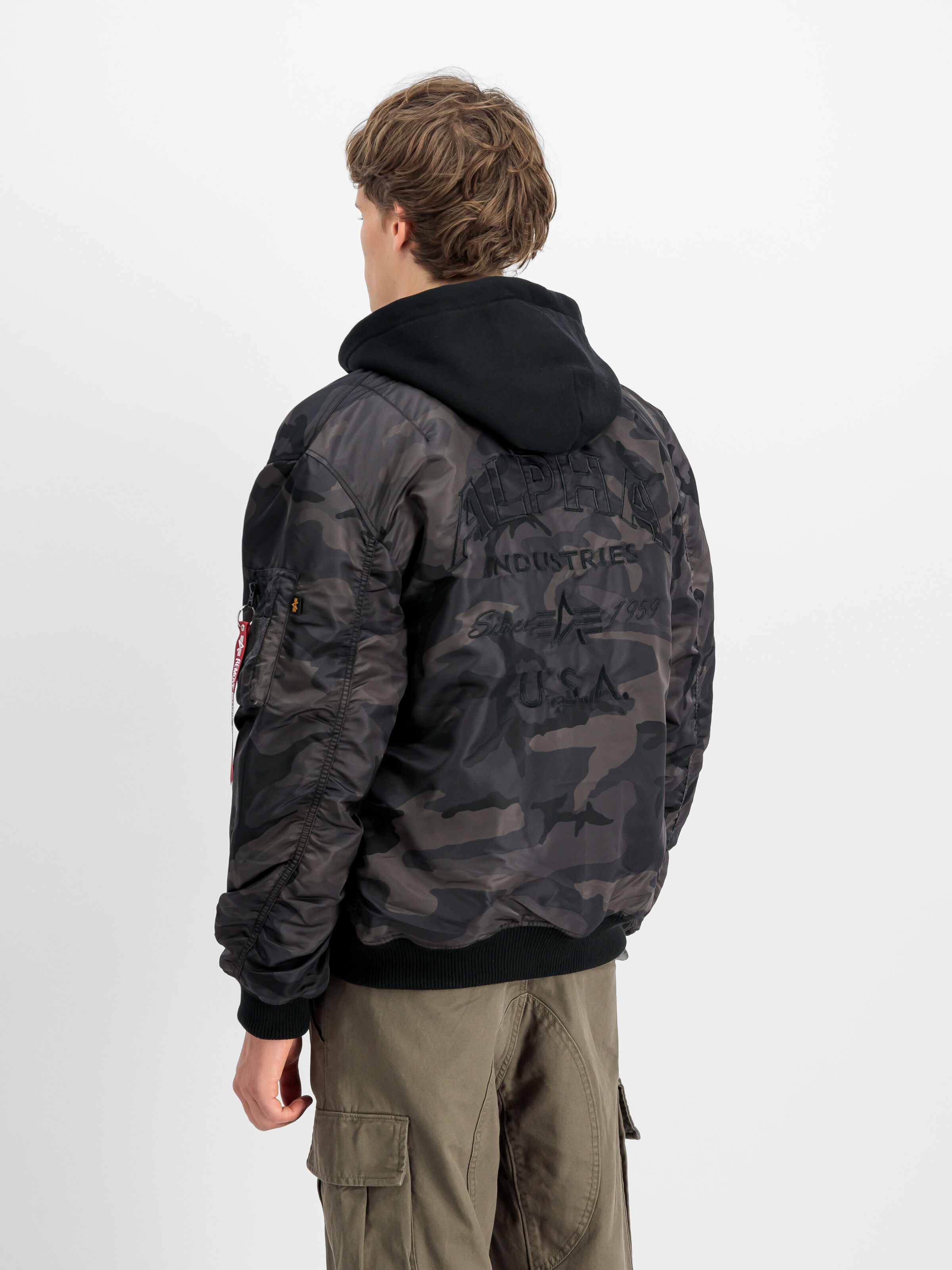 MA-1 Zip Hood Back Embroidery Camo Bomber Jacket black camo 138105C_125_2_model_00004_106959