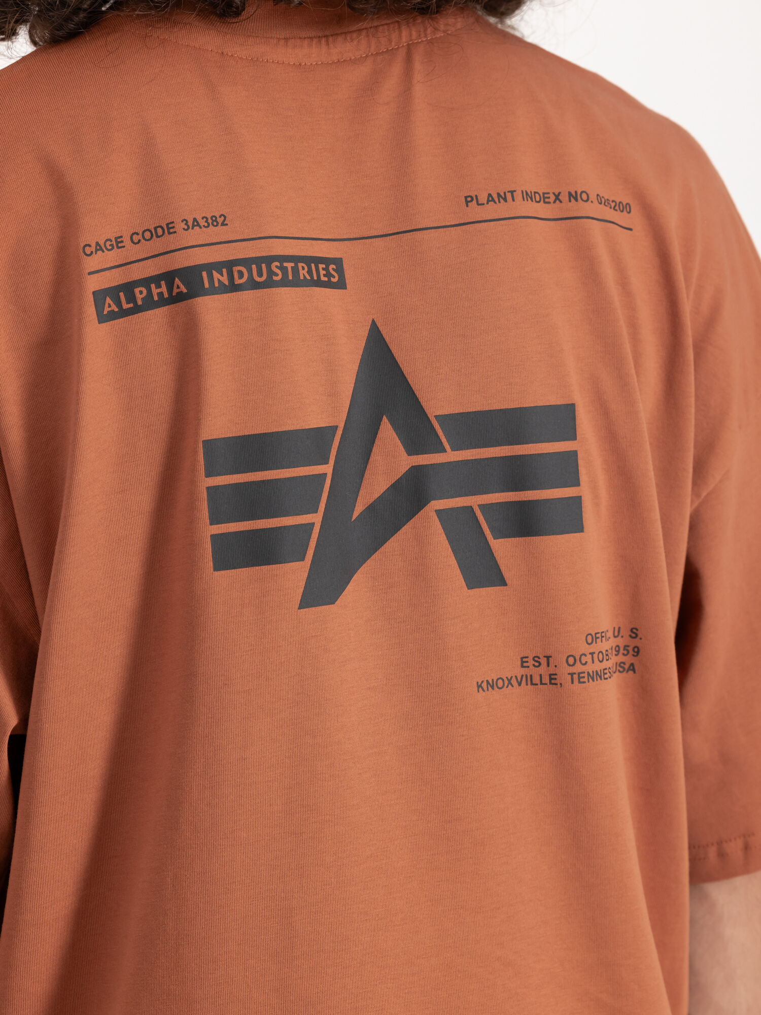 Logo Code Backprint T-Shirt hazel brown 146507_709_00005_126311