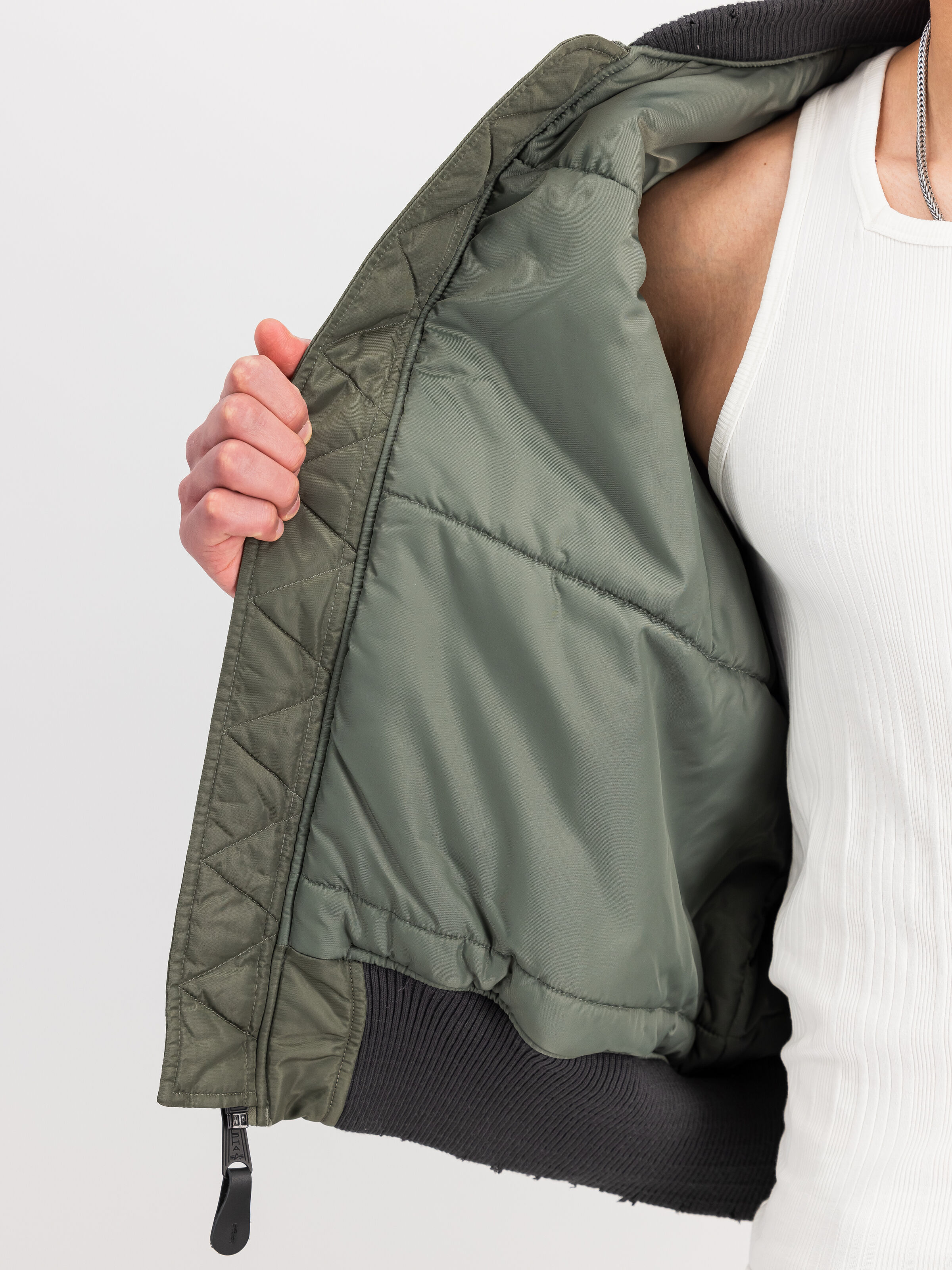 MA-1 Distressed Bomber Jacket vintage green 258128_432_3_detail_00001_163878