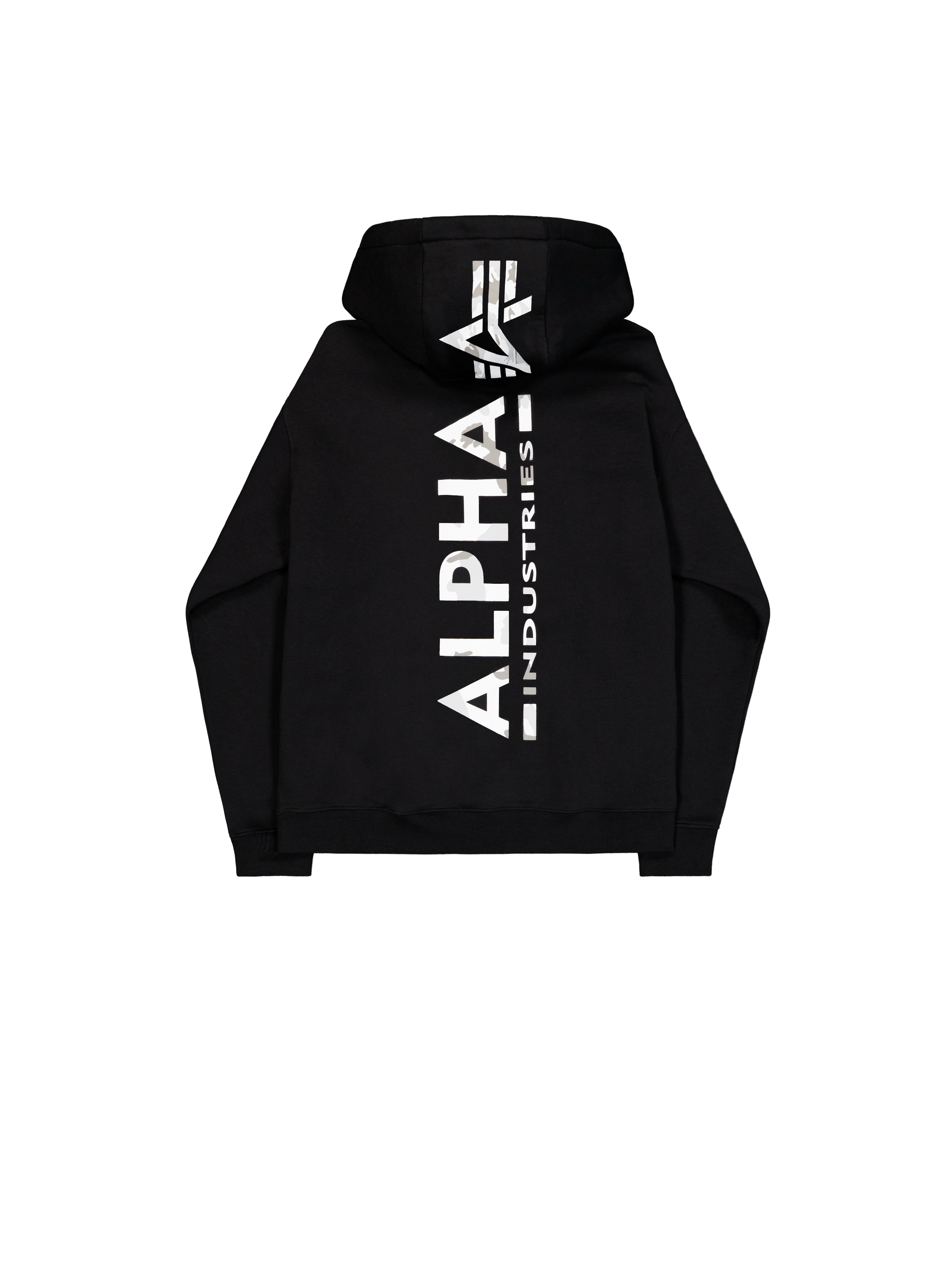 Backprint Camo Print Hoodie black/white camo 178318CP_615_1_flatlay_00002_181888