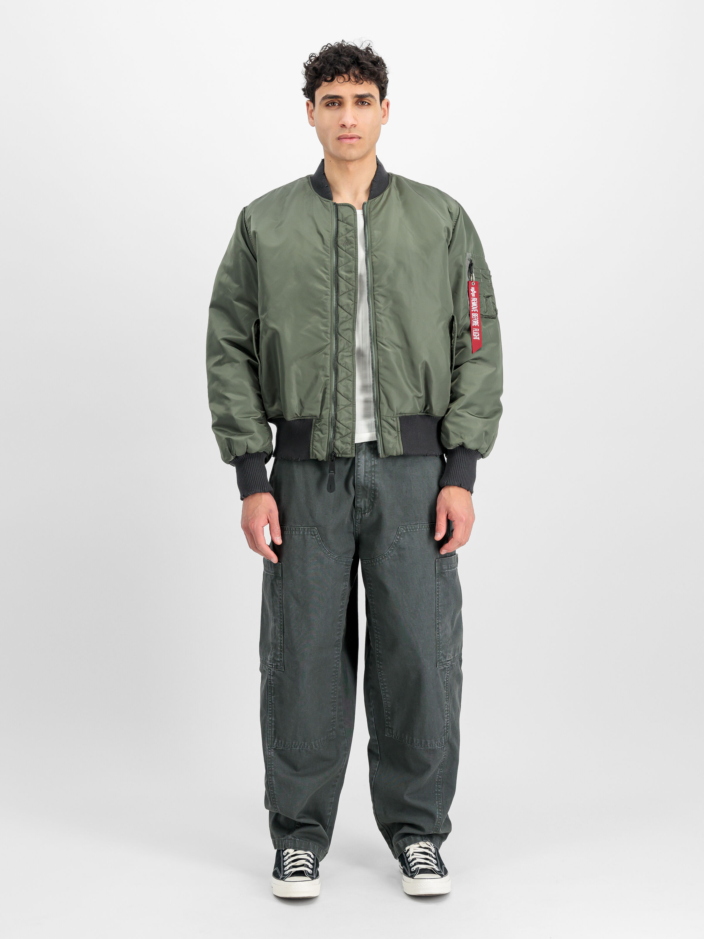 MA-1 Distressed Bomber Jacket vintage green 258128_432_2_model_00001_163875
