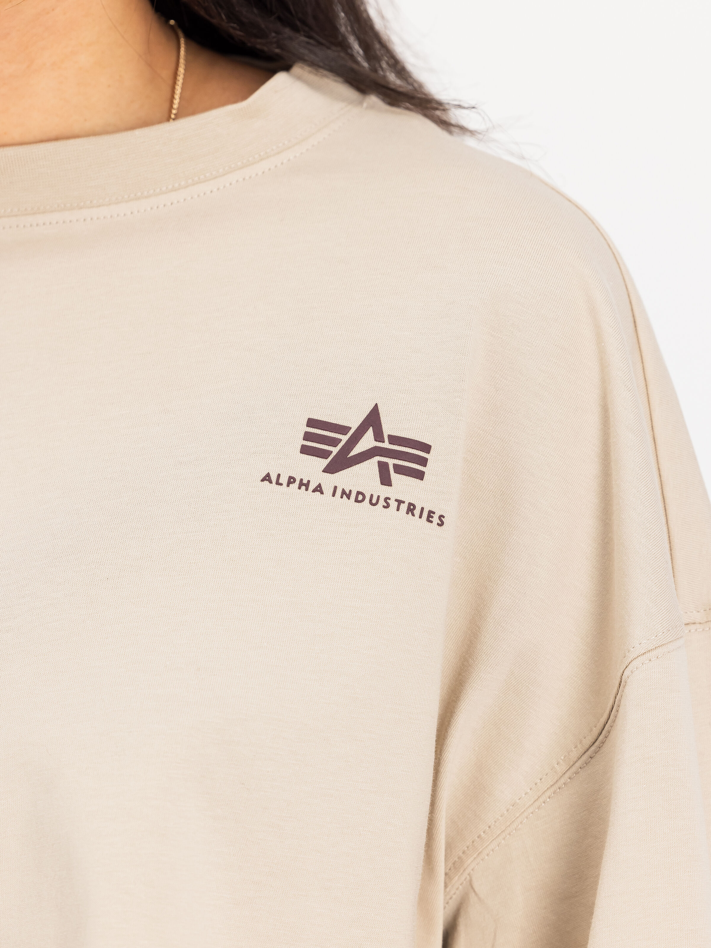 Basic Small Logo Cropped PP T-Shirt Women organic beige 258062_627_3_detail_00001_165318