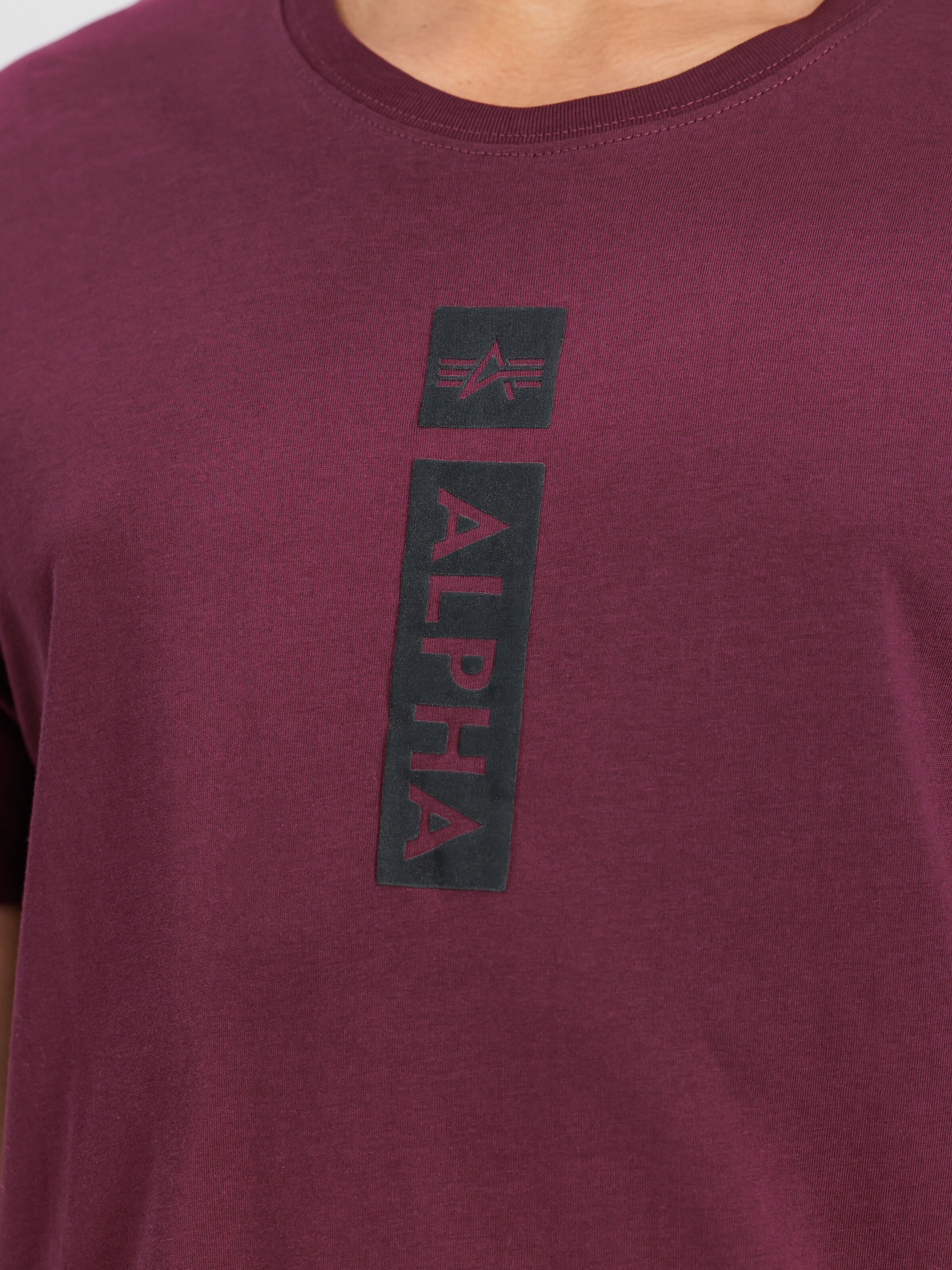 Alpha Puff Print T-Shirt dark cherry 146509_608_3_detail_00001_163819