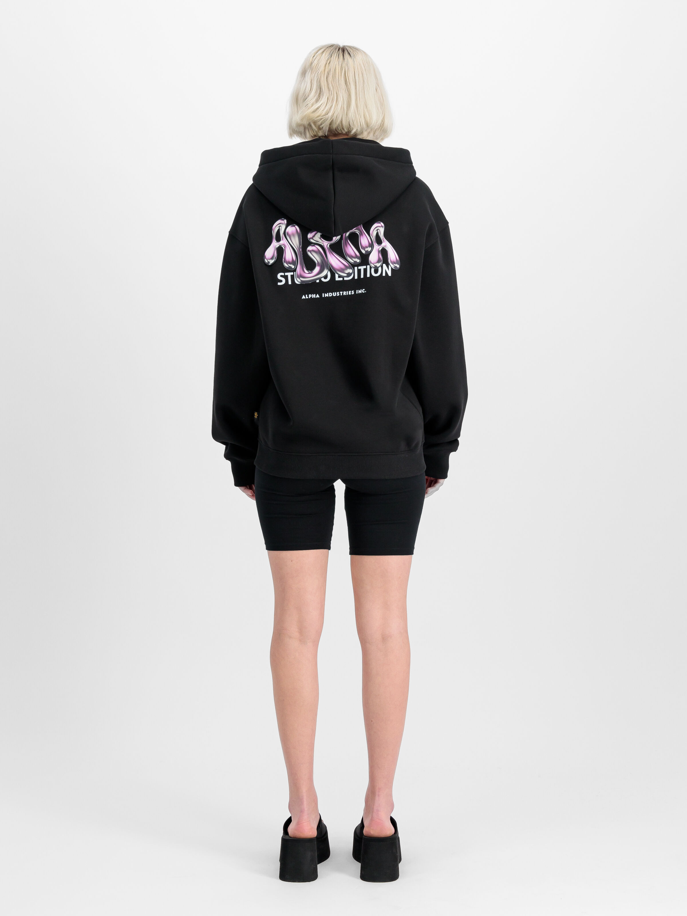 Studio Edition Backprint Hoodie Women black 156042_03_2_model_00002_140275