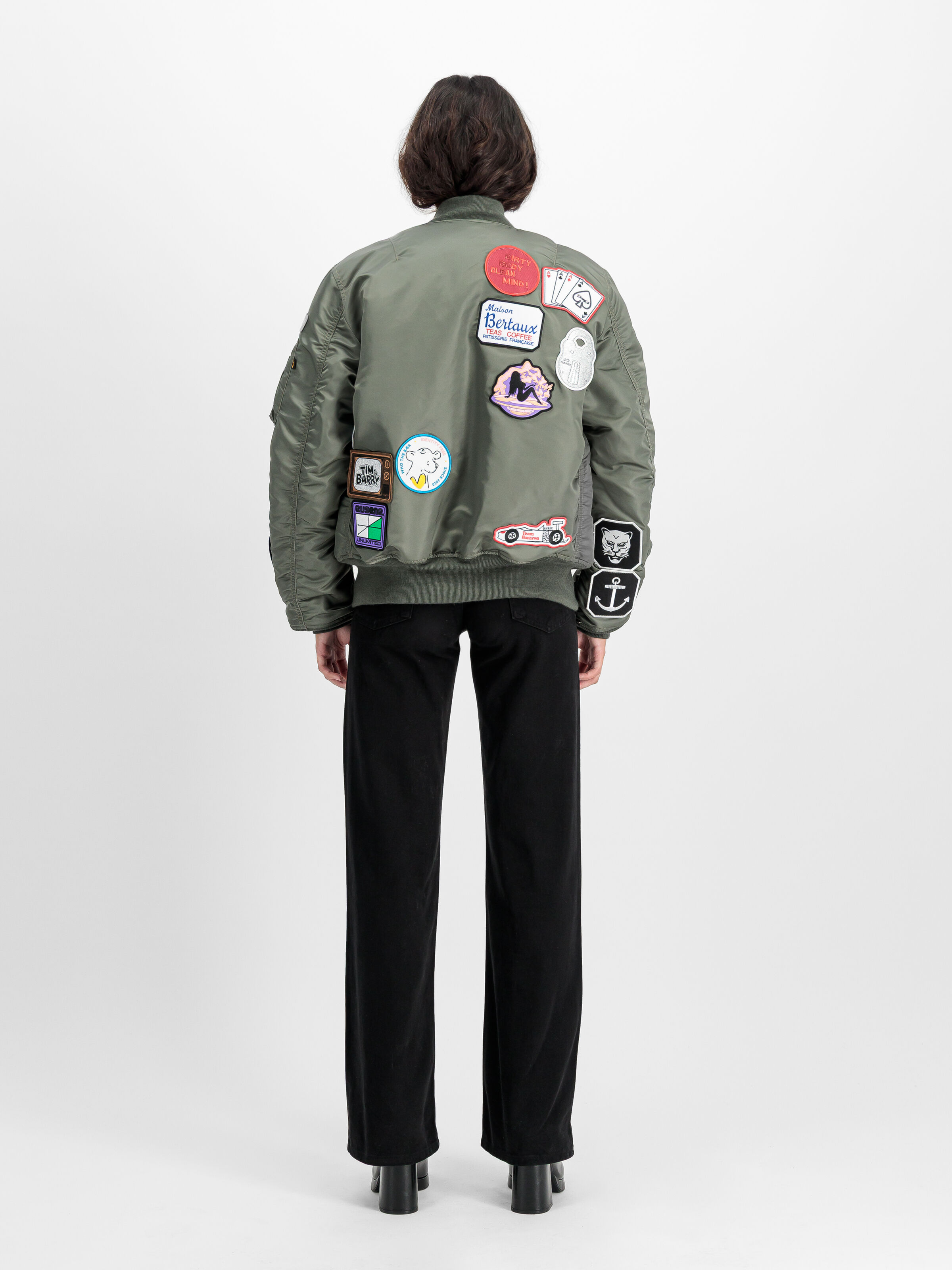 ALPHA x BUNNEY MA-1 Bomber Jacket vintage green 148149_432_2_model_00005_223623