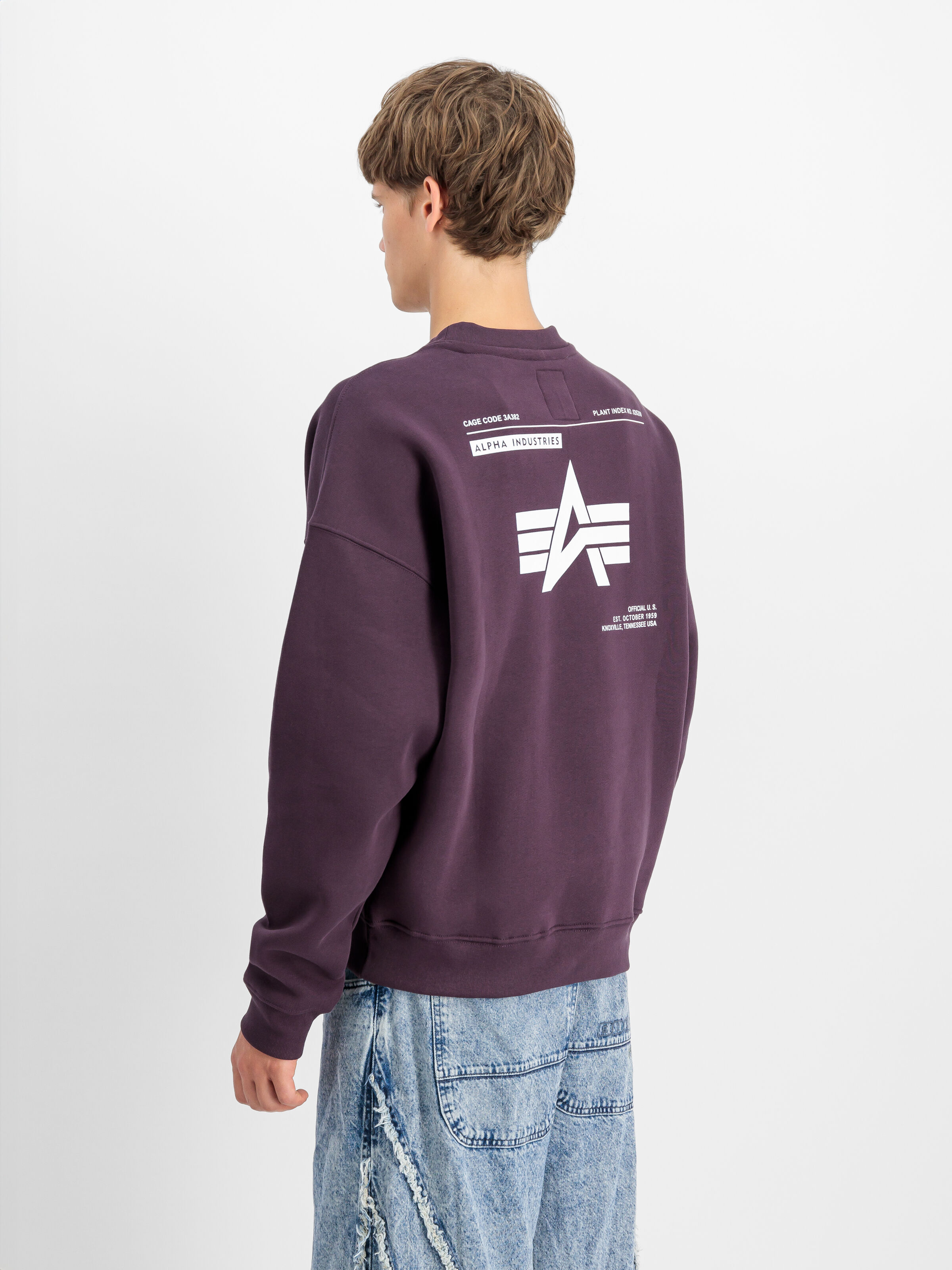 Logo Backprint Sweatshirt Plum 146304_719_2_model_00004_106277