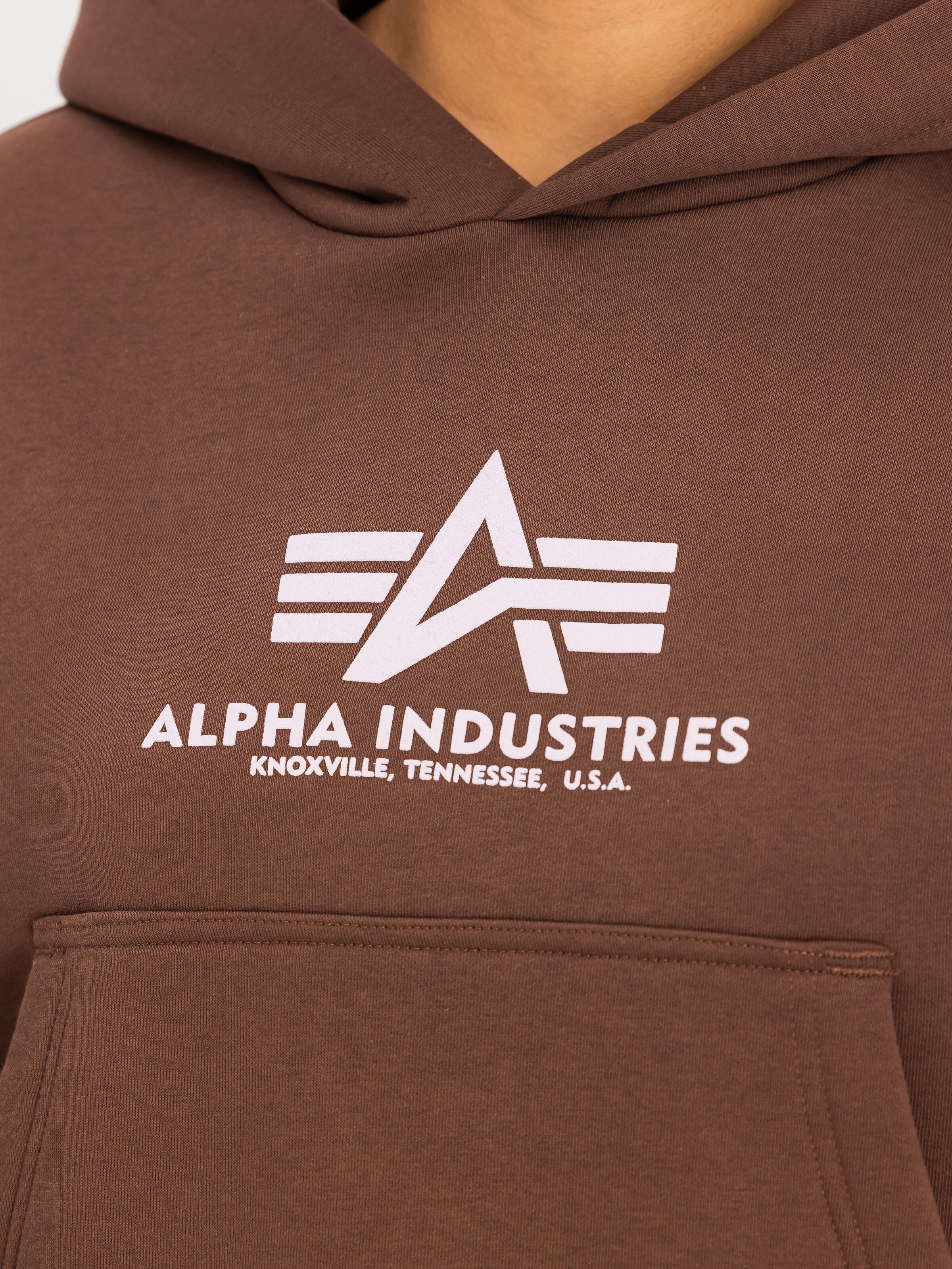 Basic Big Logo Puff Print Hoodie Women powder brown 258040_204_3_detail_00001_229831