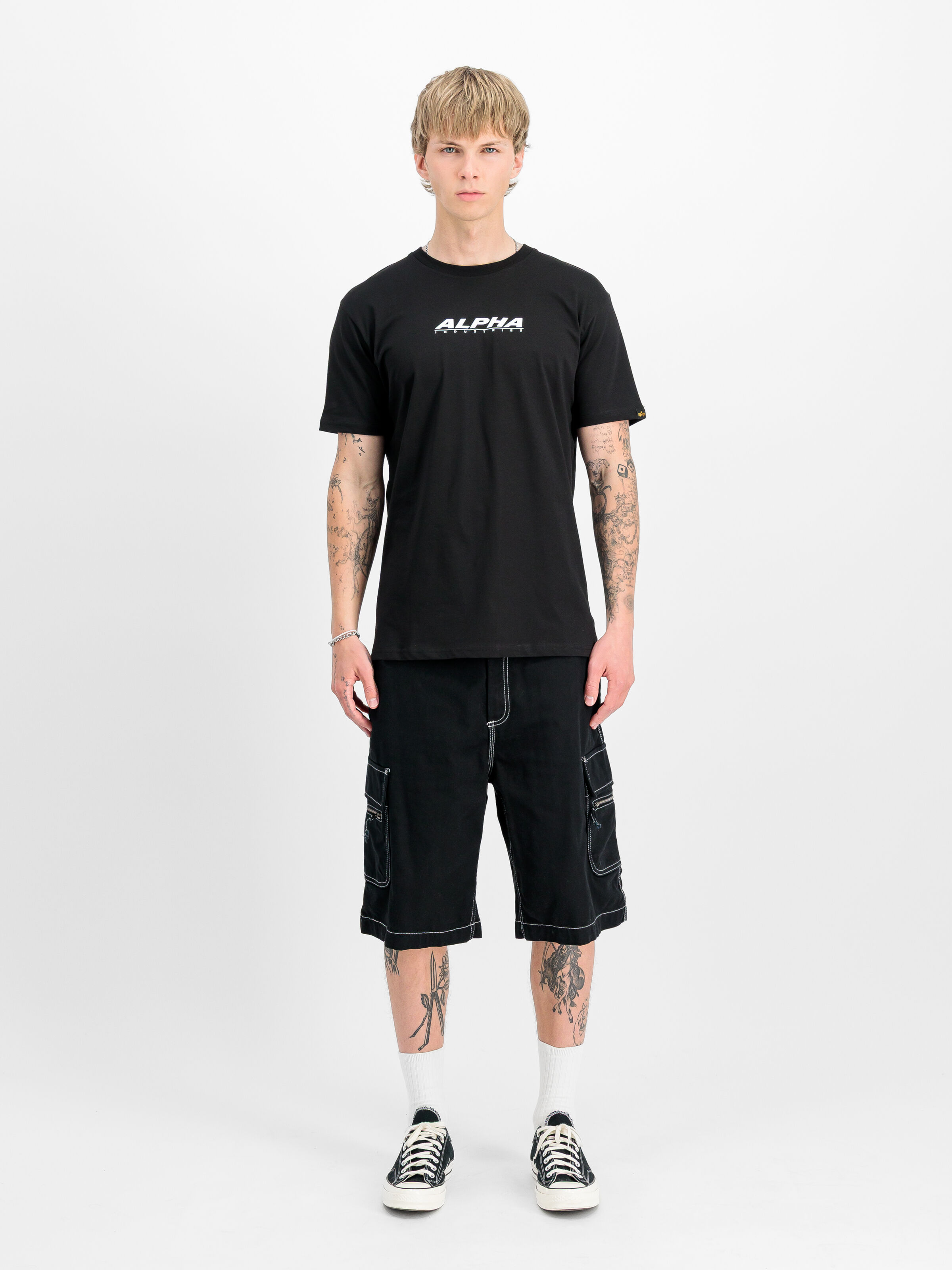 Alpha Backprint Puff T-Shirt black 258526_03_2_model_00001_173906