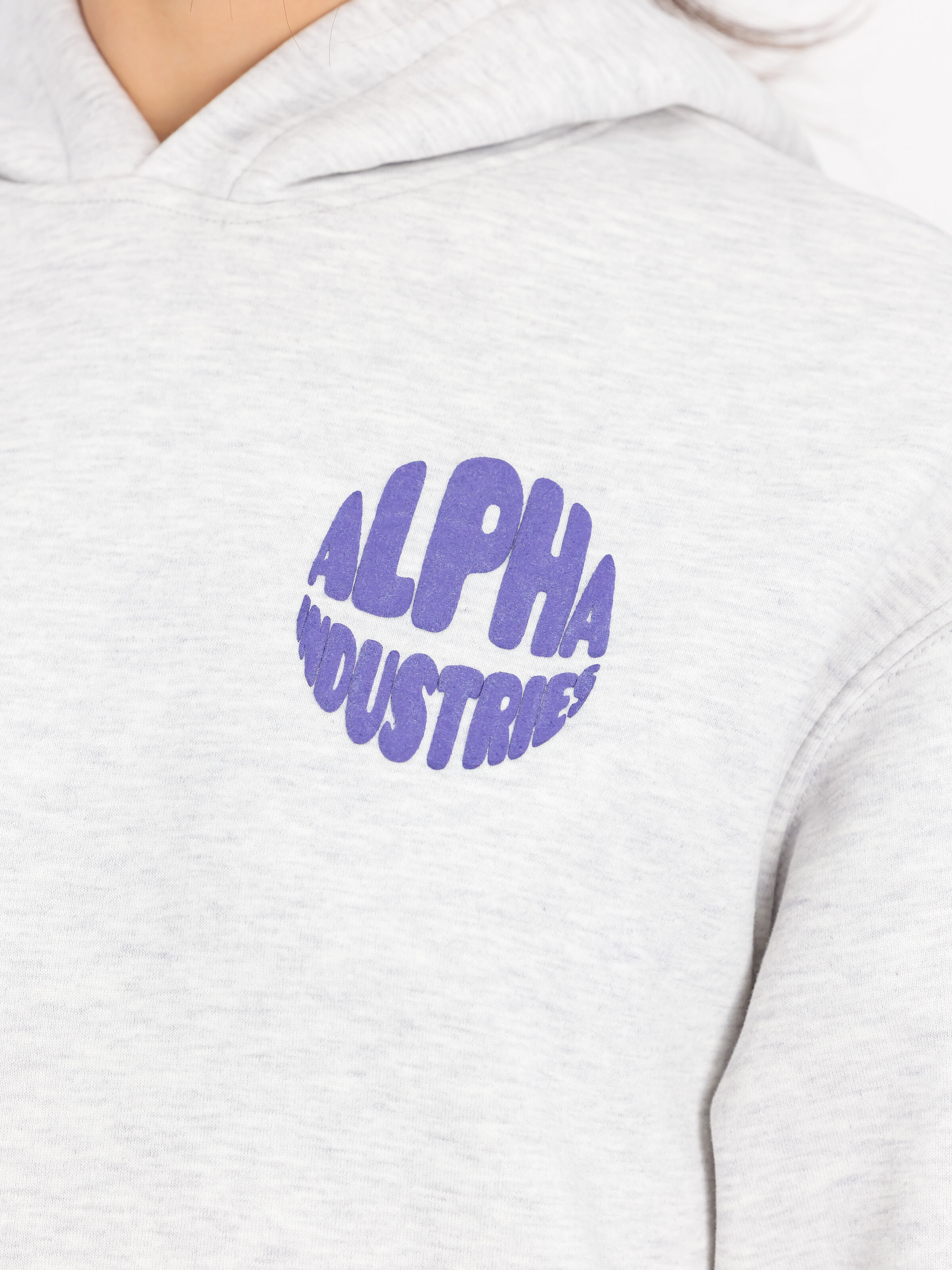 Logo Backprint Hoodie Women pastel grey melange 156041_752_3_detail_00001_154610