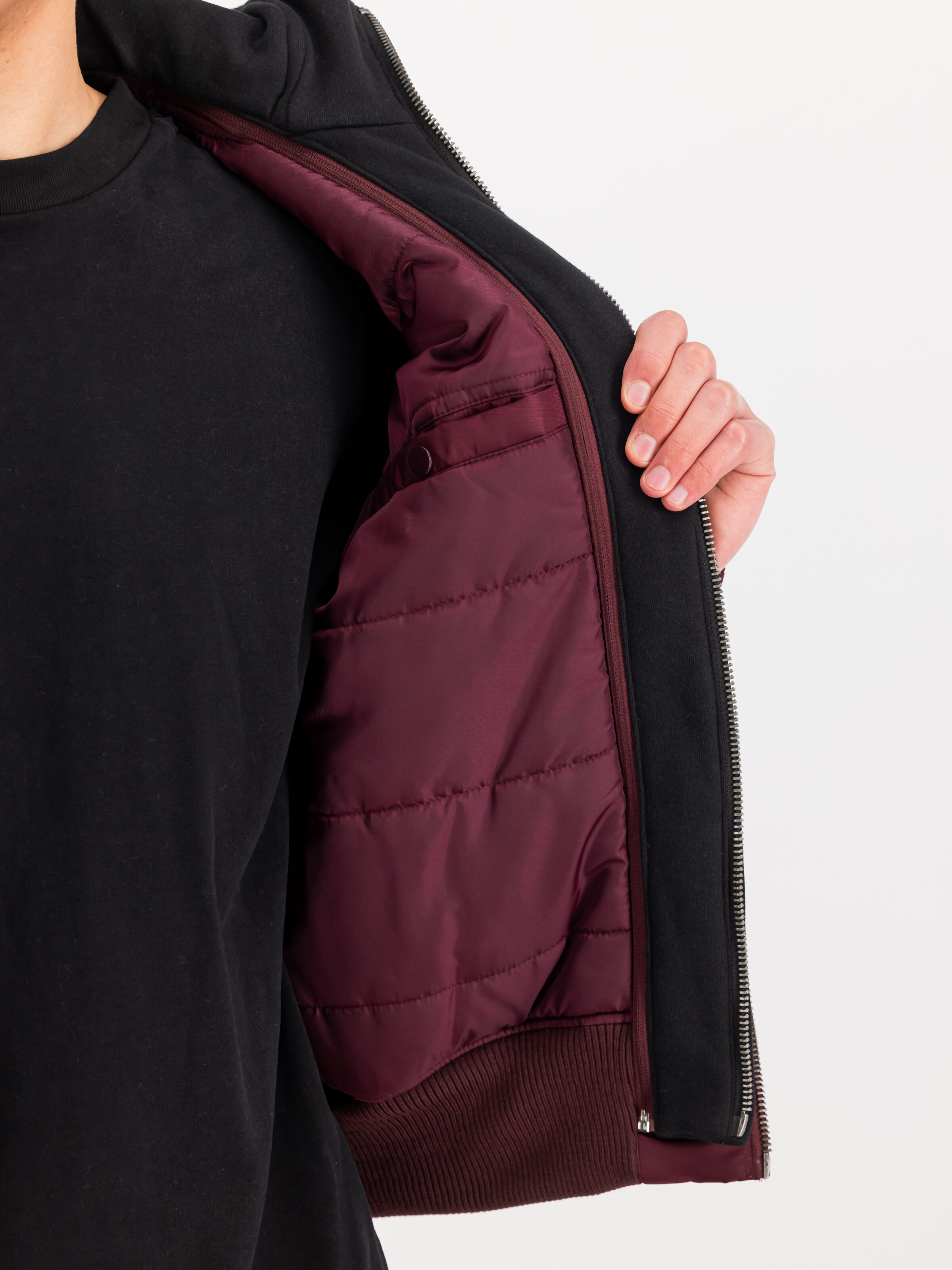 MA-1 D-Tec Sleeve Embroidery Bomber Jacket dark cherry 133104_608_3_detail_00002_163753