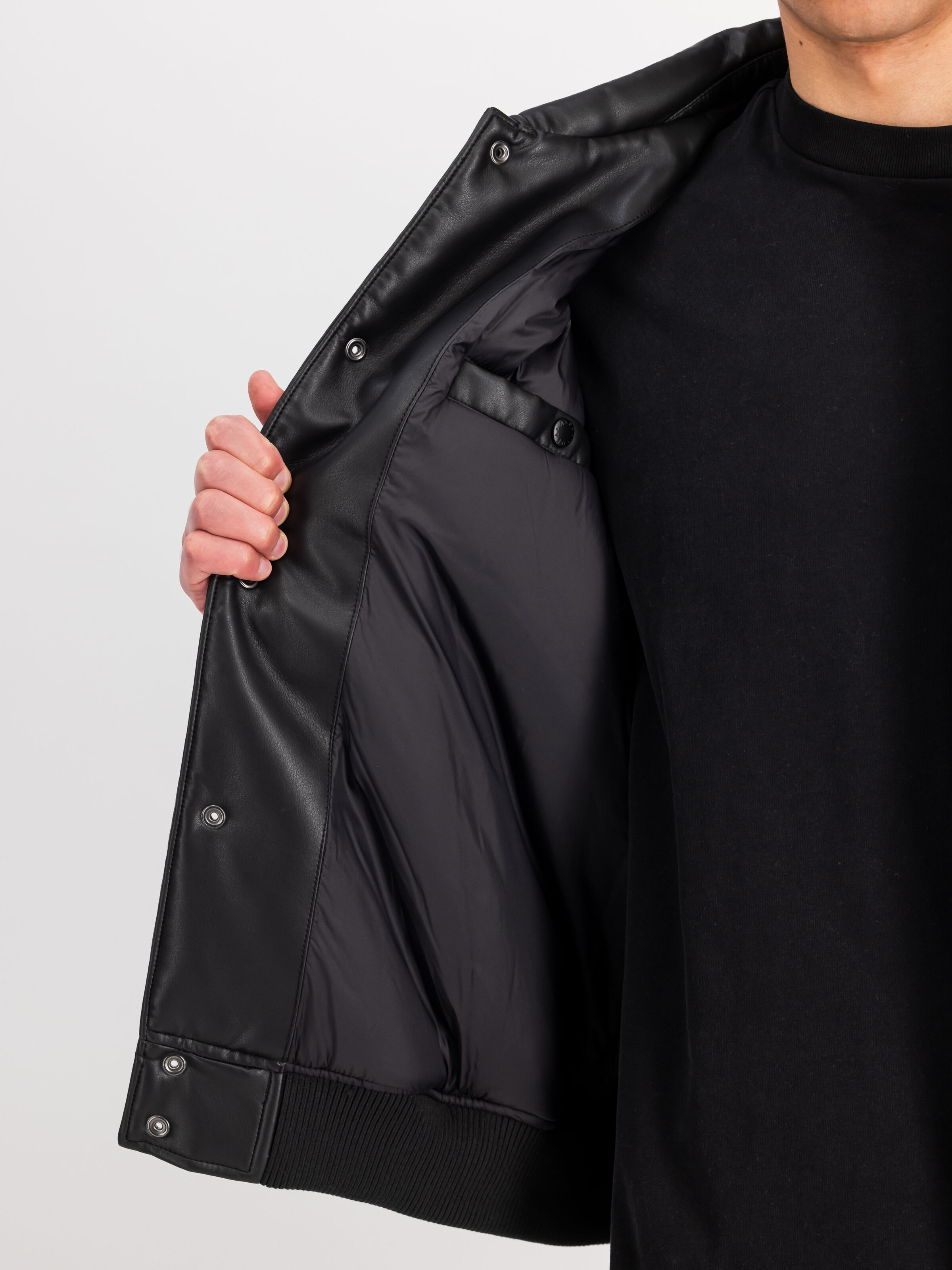 PU College Bomber Jacket black 258109_03_3_detail_00001_162273