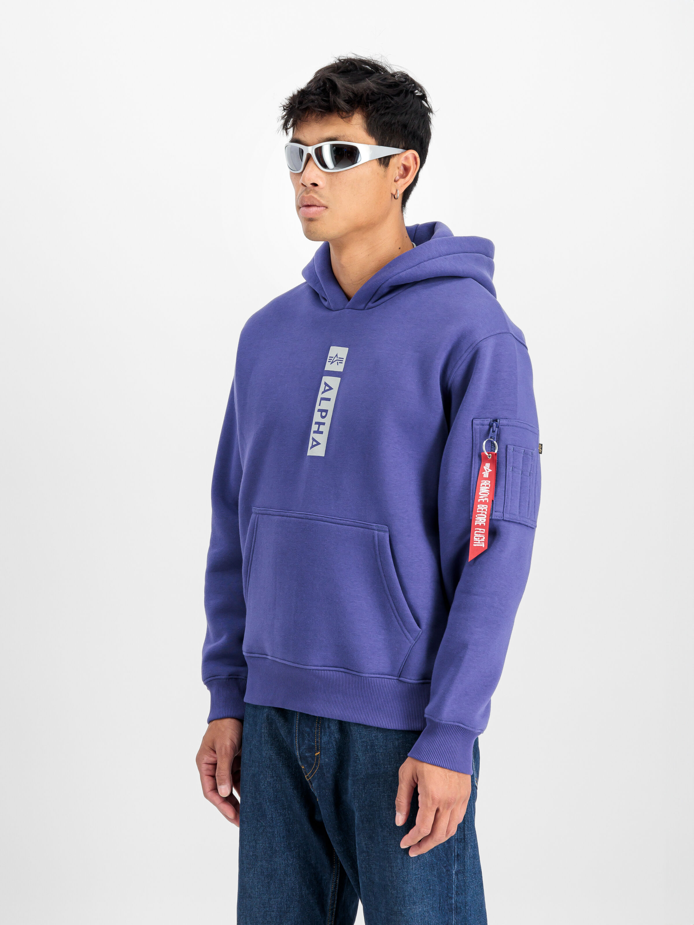 Alpha Puff Print Hoodie night purple 146338_735_2_model_00003_118425