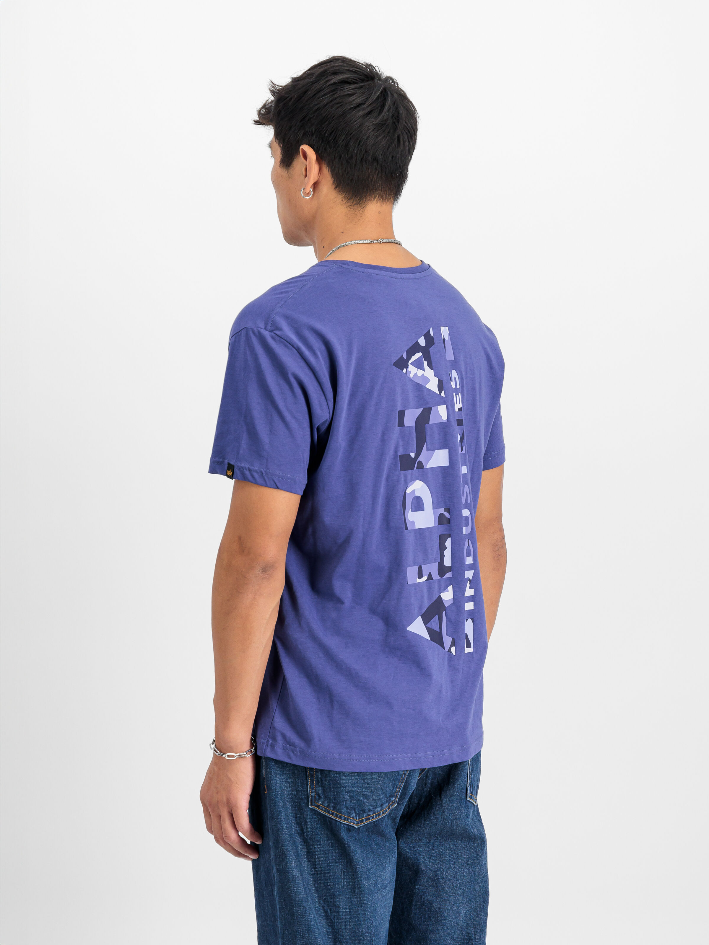 Backprint Camo Print T-Shirt night purple 128507CP_735_2_model_00004_118491