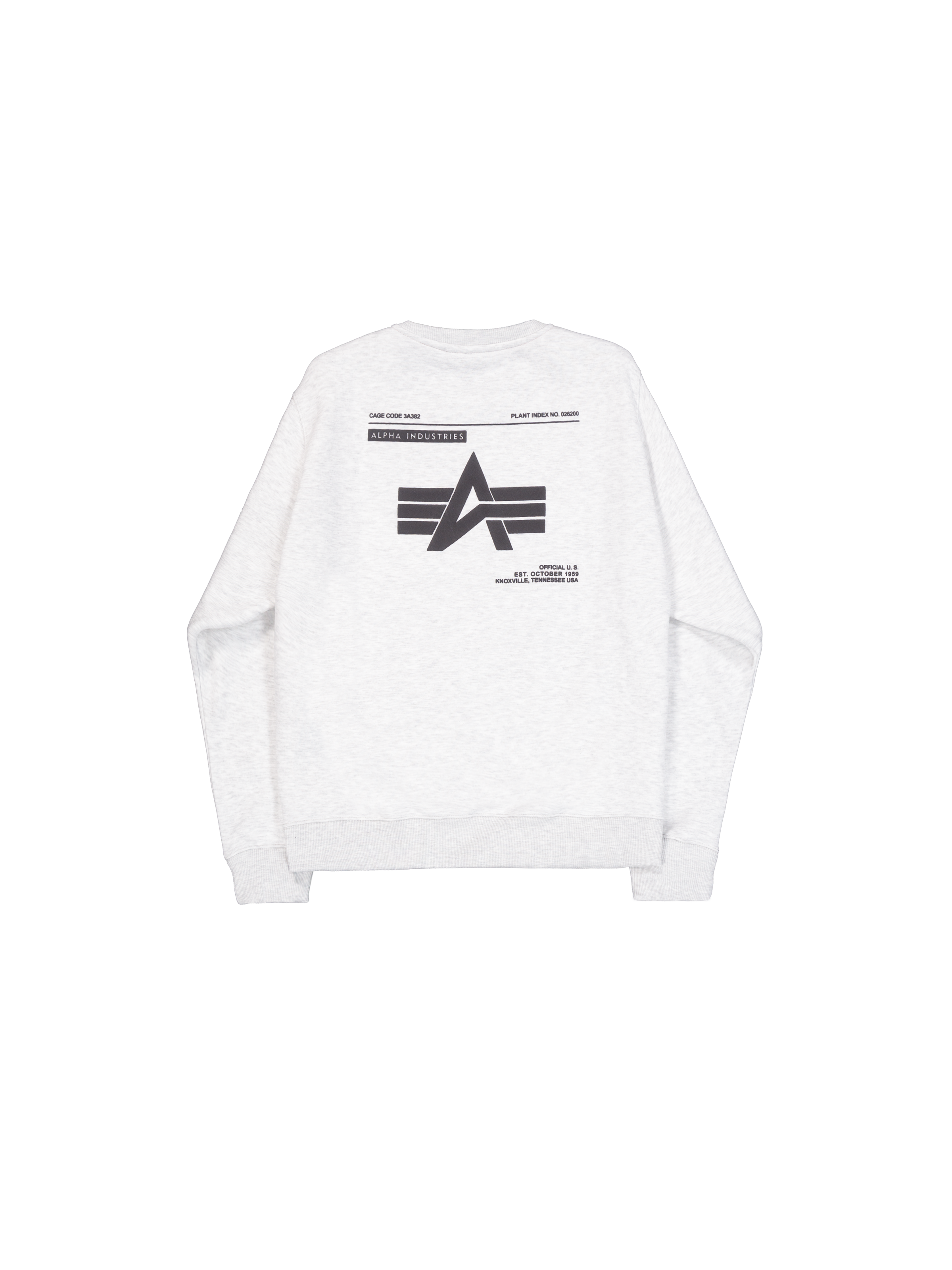 Label Backprint Sweatshirt pastel grey melange 258307_752_1_flatlay_00002_164967