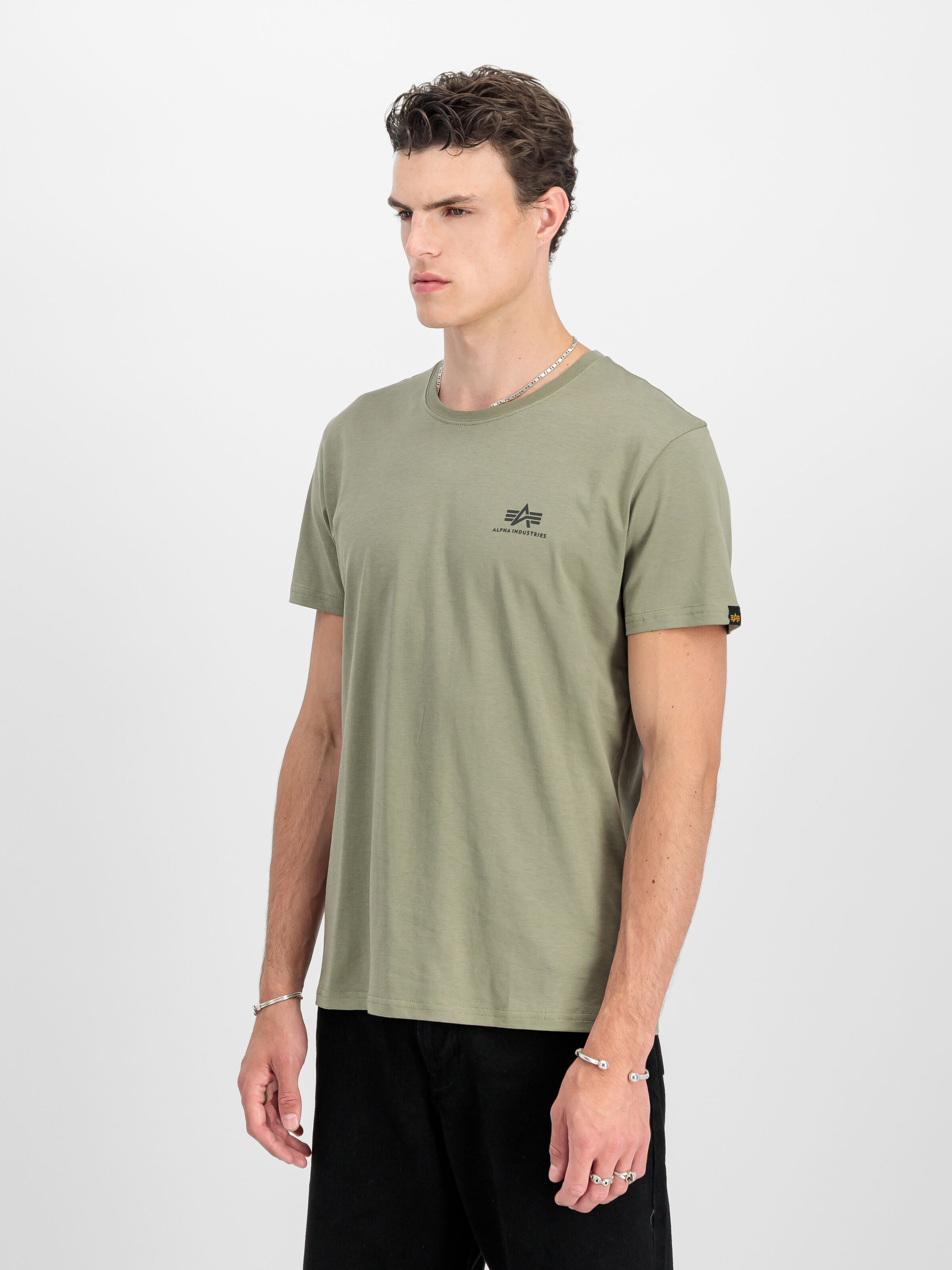 送料込★ALPHA INDUSTRIES★半袖Tシャツ Basic Small Logo 188505_136_1_flatlay_00001_152