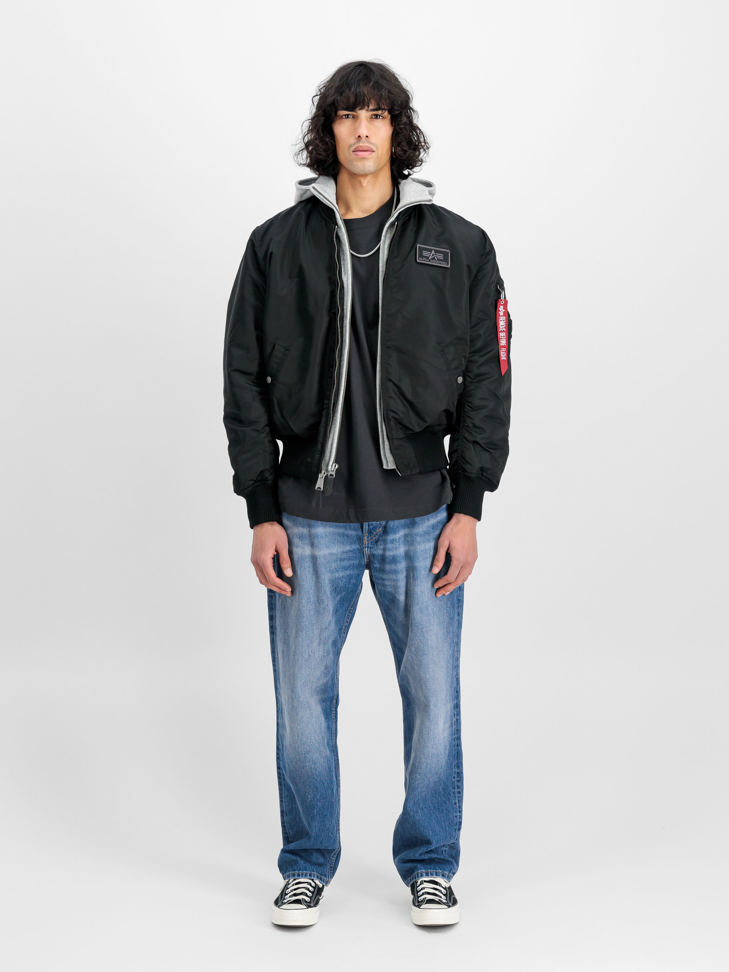 MA-1 D-Tec Hood Bomber Jacket black 183110_03_2_model_00001_127961