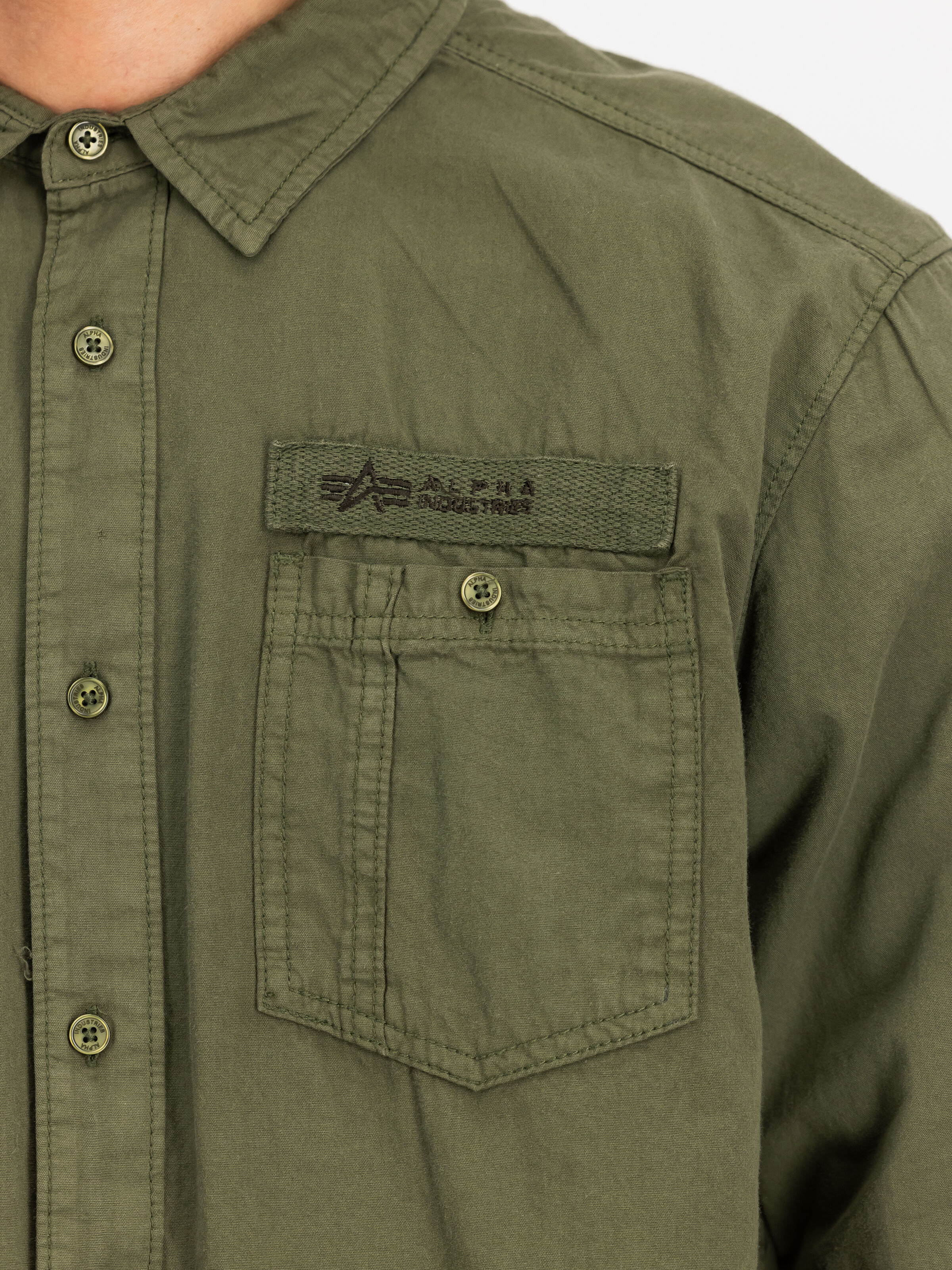 Air Force Embroidery Shirt dark olive 138422_142_3_detail_00001_128954