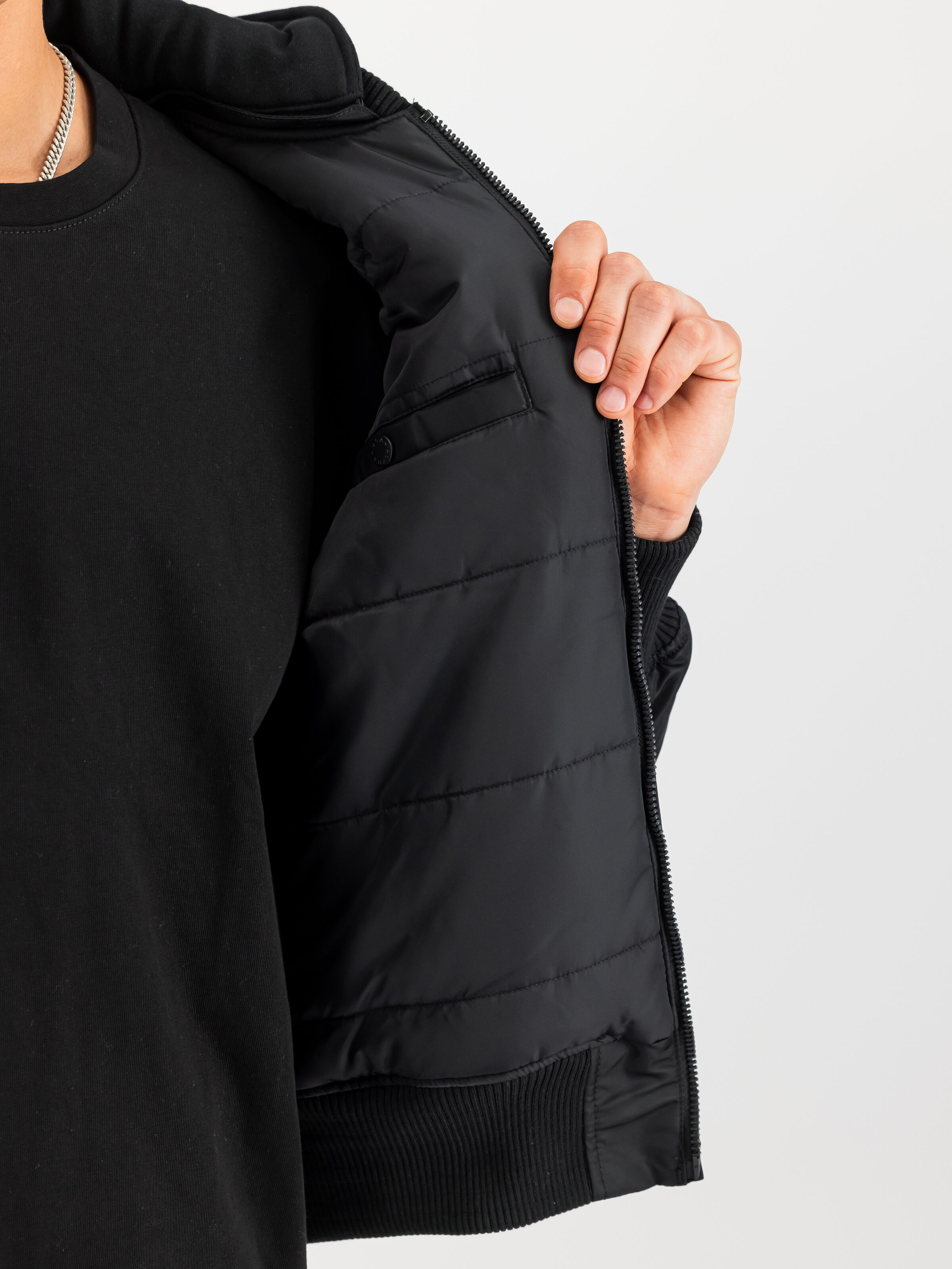 MA-1 Zip Hood Backprint Bomber Jacket black/reflective 128113_285_3_detail_00002_190015