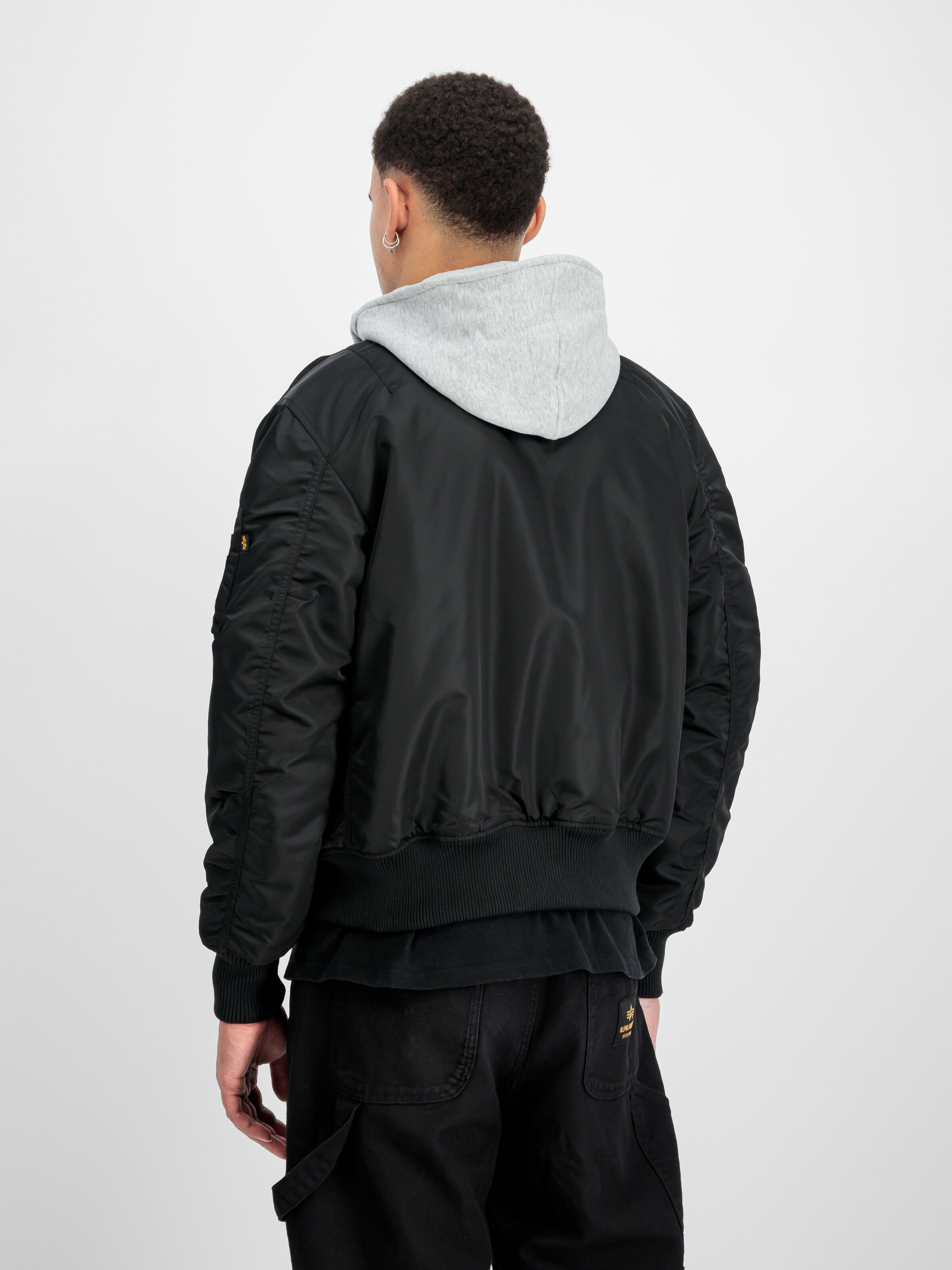 MA-1 D-Tec Sleeve Embroidery Bomber Jacket black/grey 133104_198_2_model_00003_184596