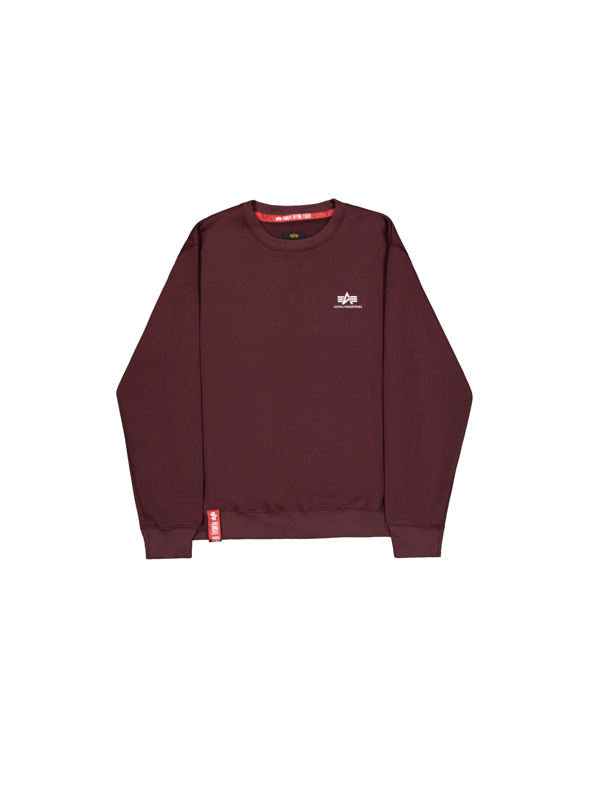 Basic Small Logo Sweatshirt deep maroon 188307_21_1_flatlay_00001_186201.png