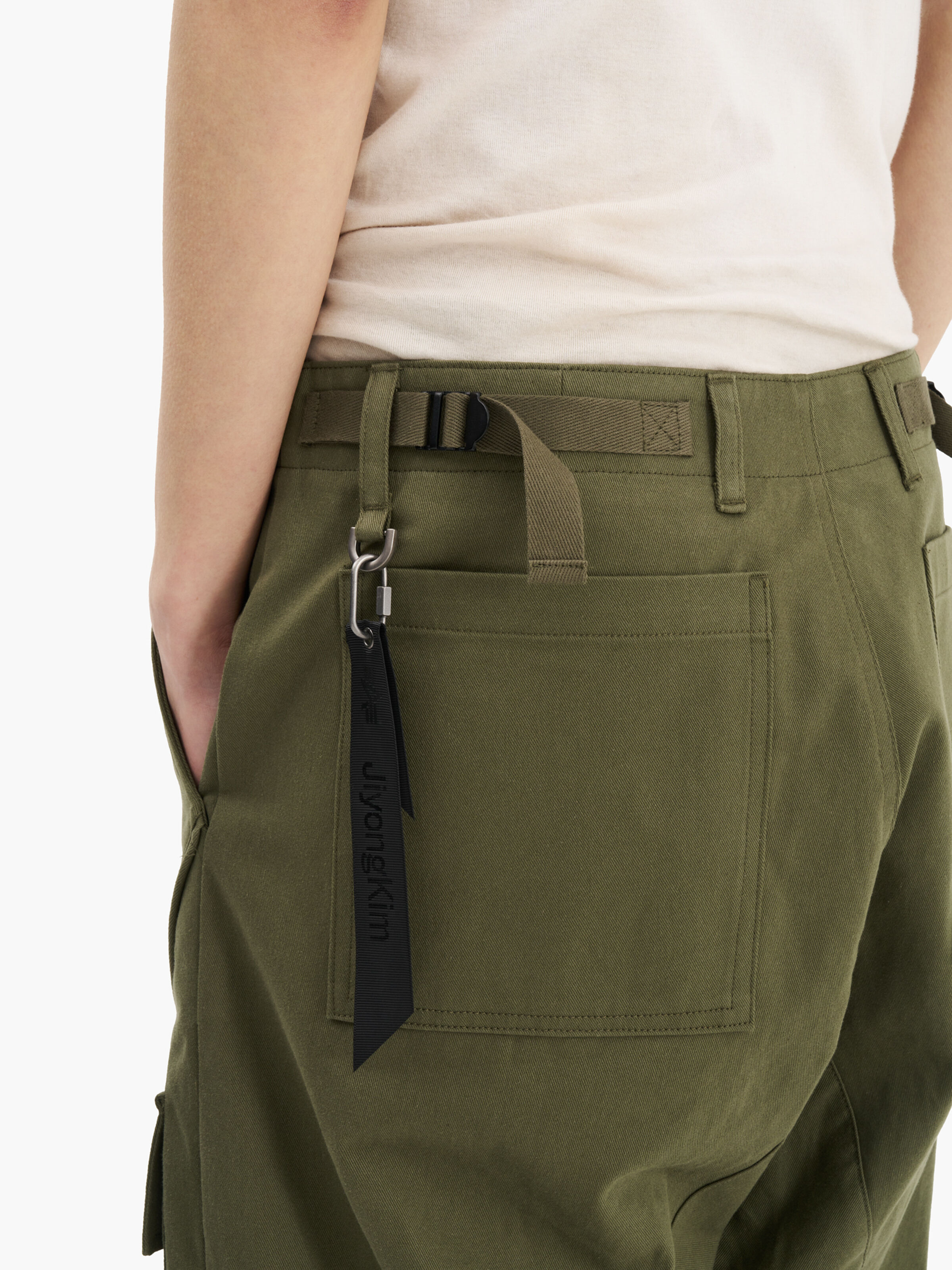 ALPHA X JIYOUNG KIM CURVED MULTI-POCKET TROUSERS light green 156270_120_3_detail_00002_157204