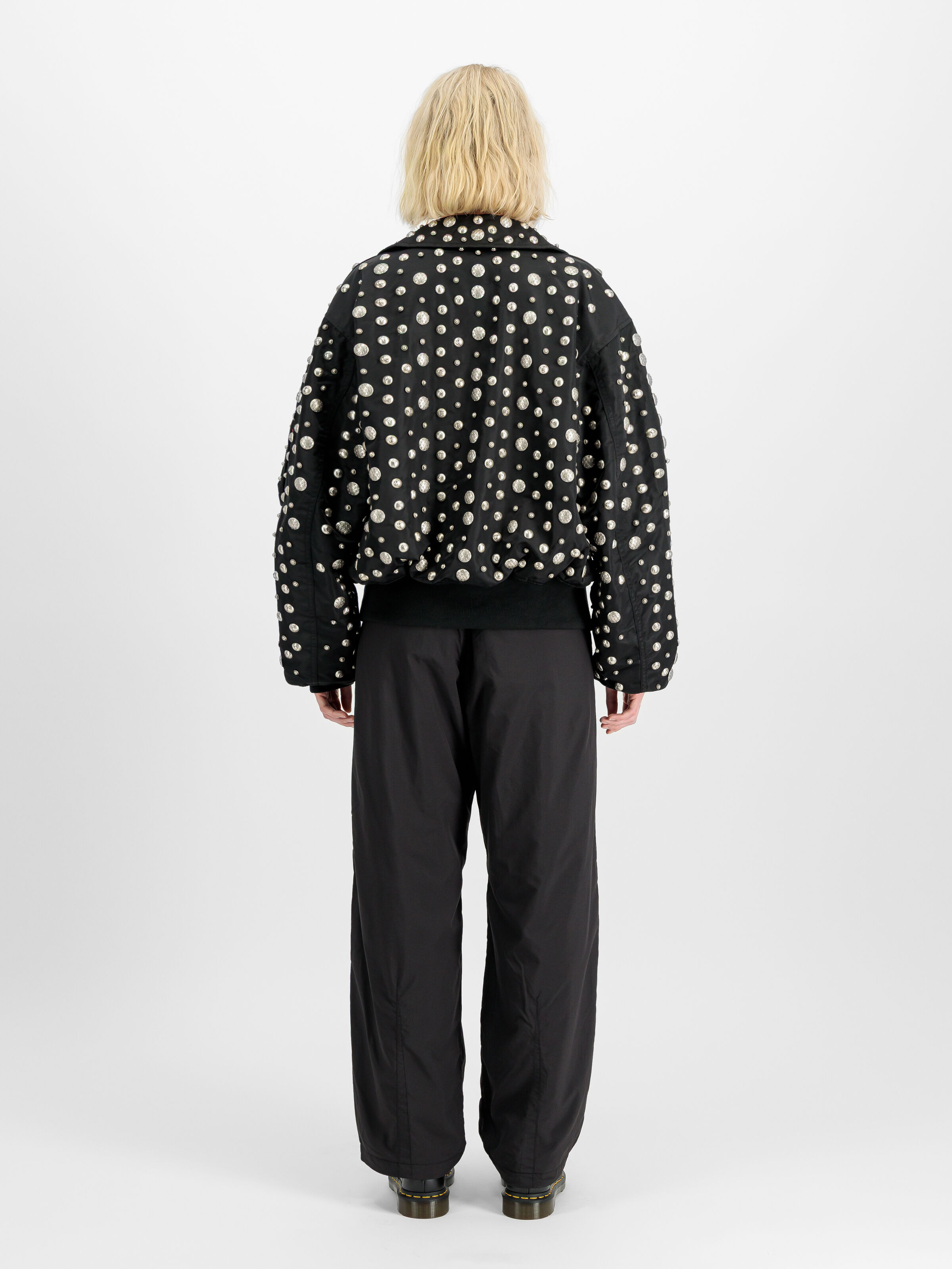 ALPHA x THUG CLUB CWU-45P ALL OVER RIVET Bomber Jacket black 258151_03_2_model_00002_209961