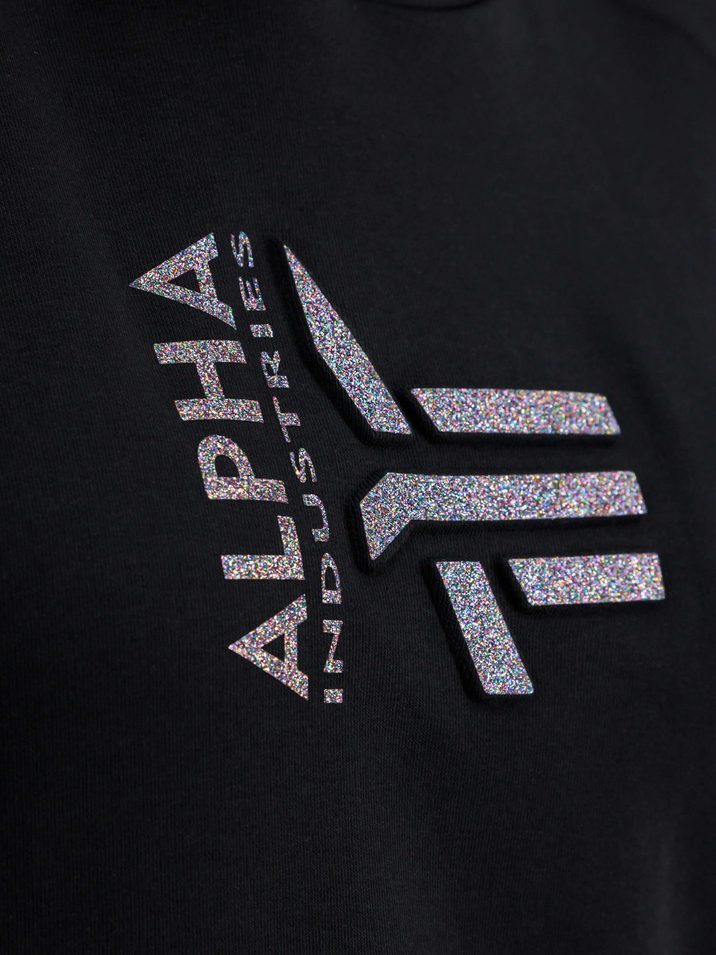 Hoodie Glitter Women Dress black 136042G_03_alpha_industries_hoody_dress_wmn_004_208801