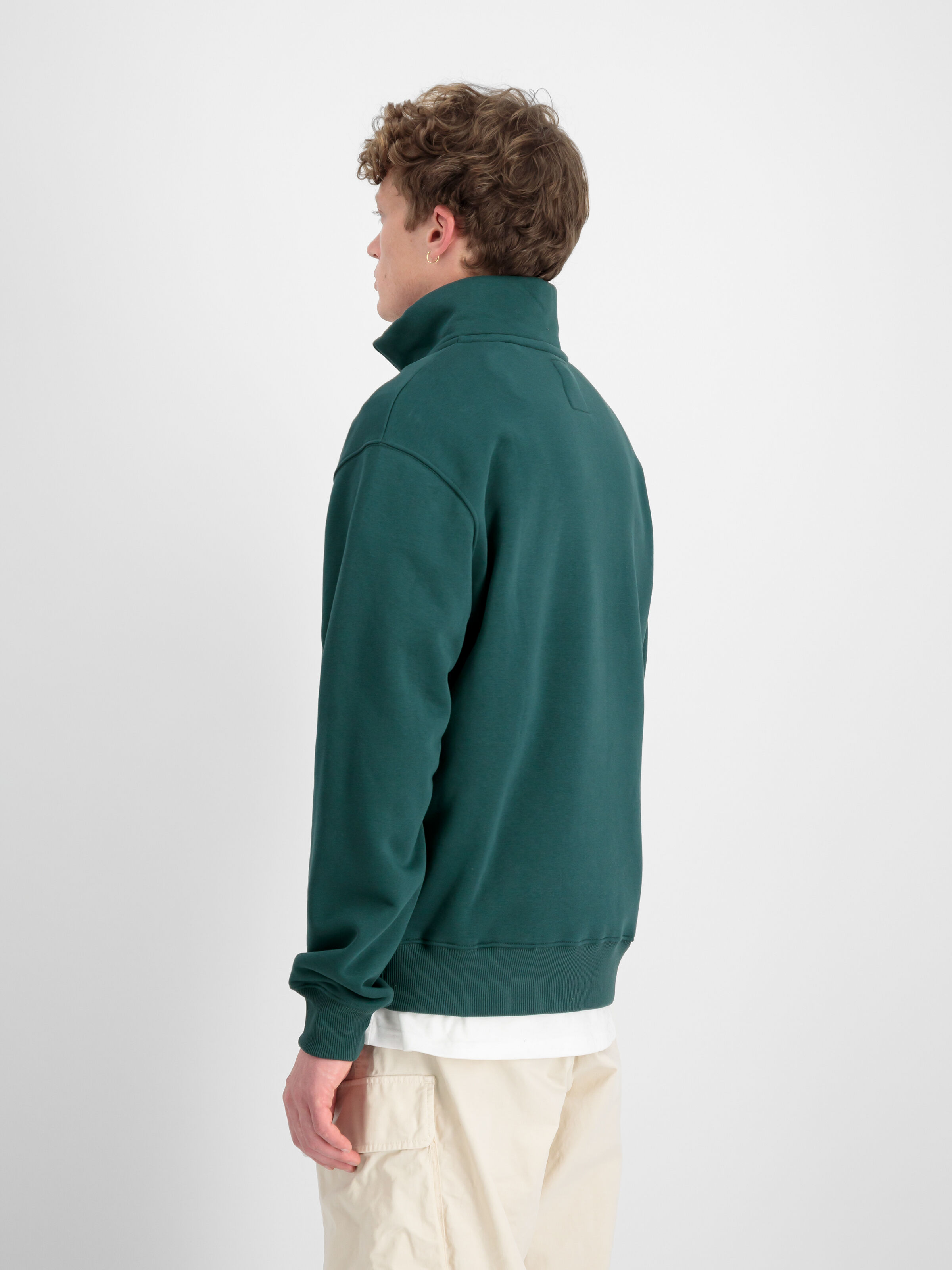 Half Zip Small Logo Sweatshirt Force Green 108308_720_2_model_00004_97161